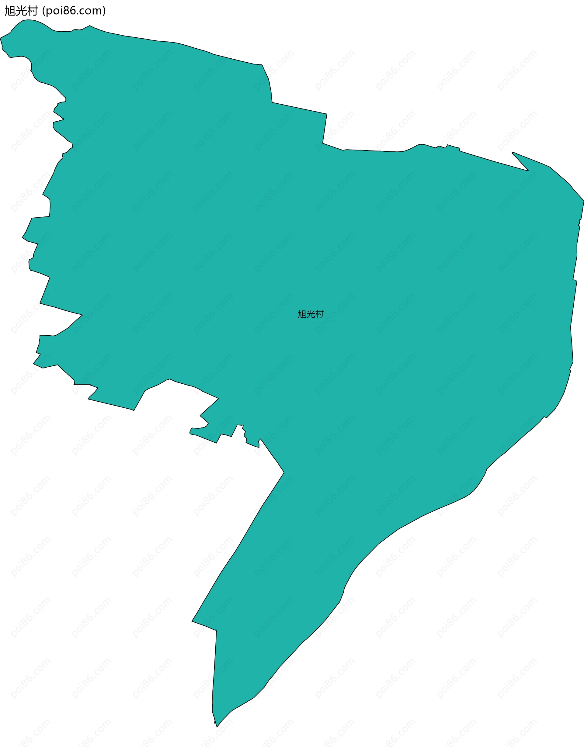 旭光村边界地图