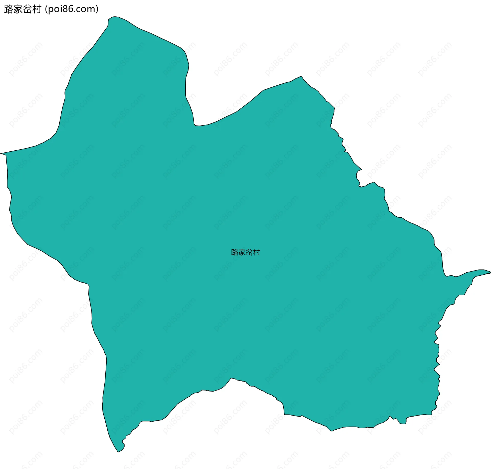路家岔村边界地图