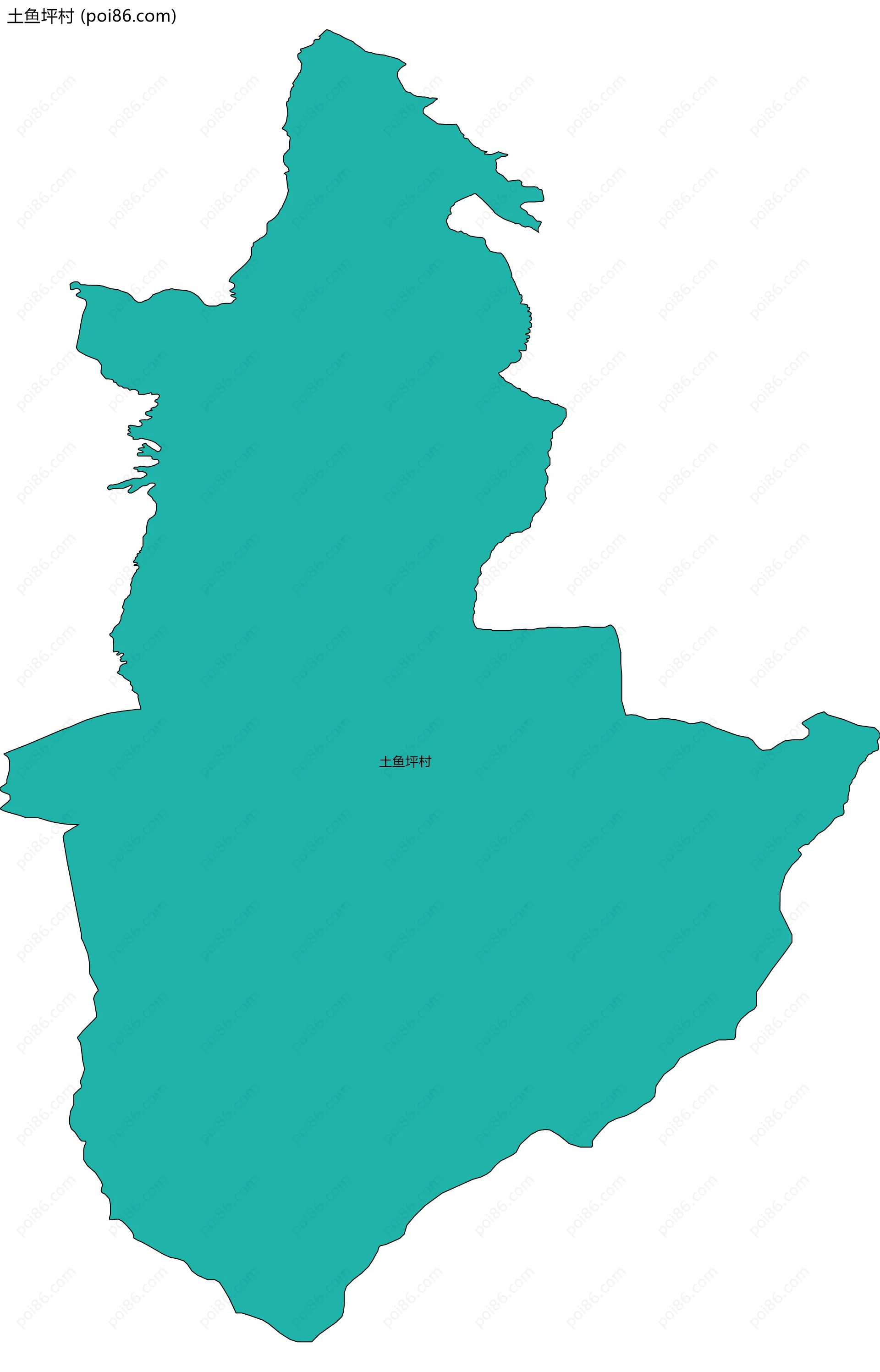 土鱼坪村边界地图