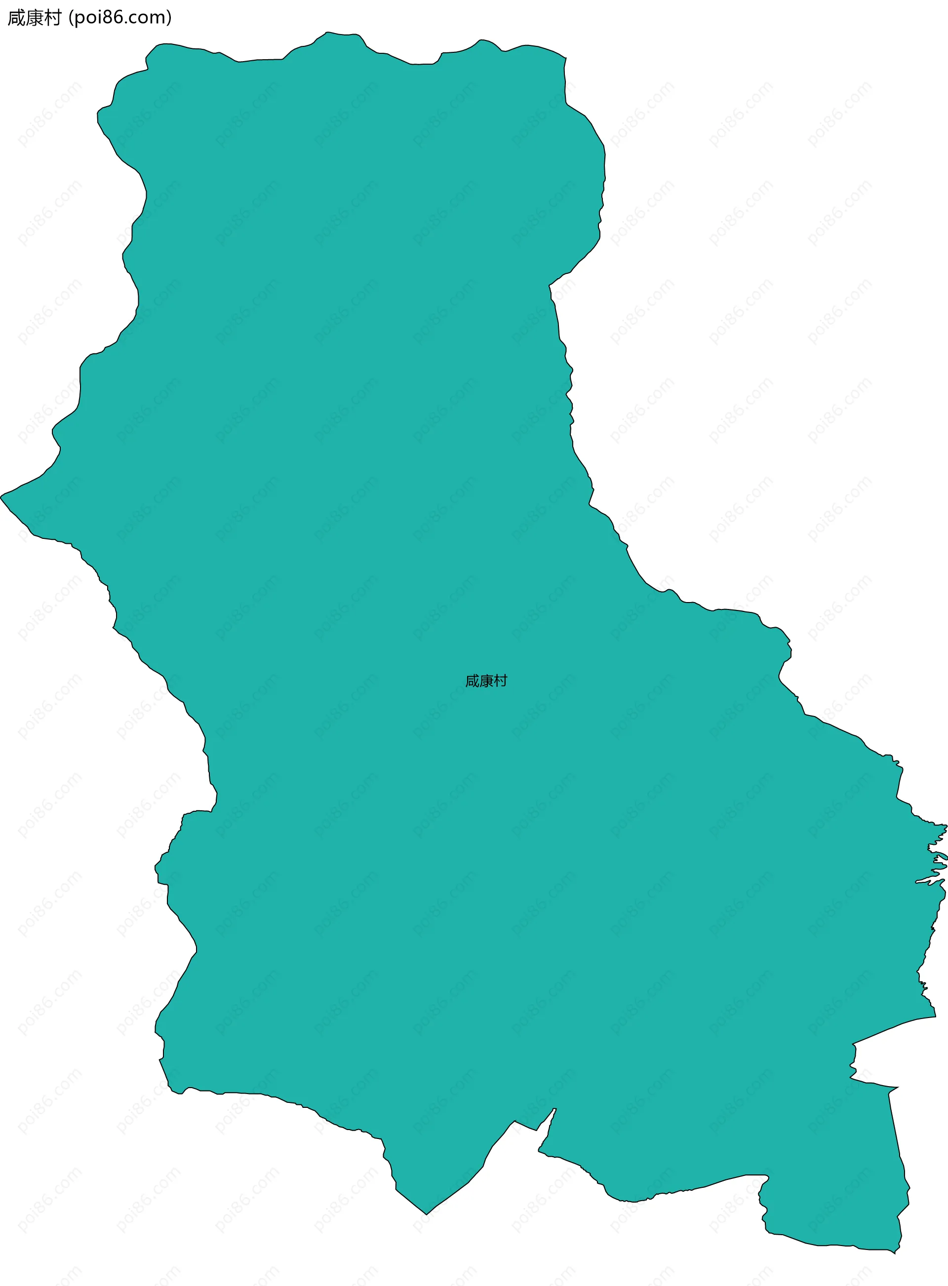 咸康村边界地图