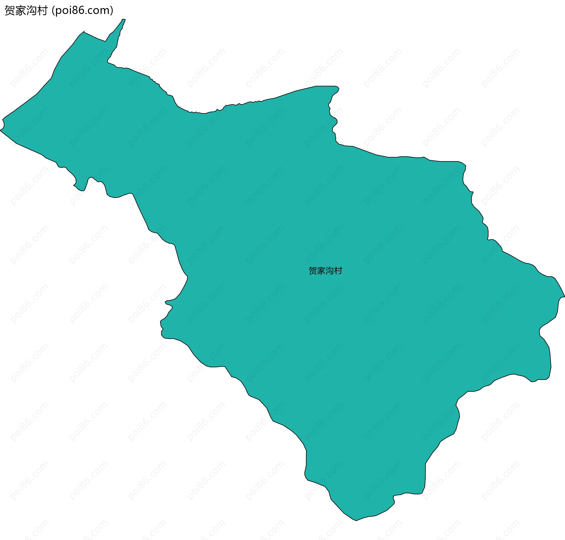 贺家沟村边界地图