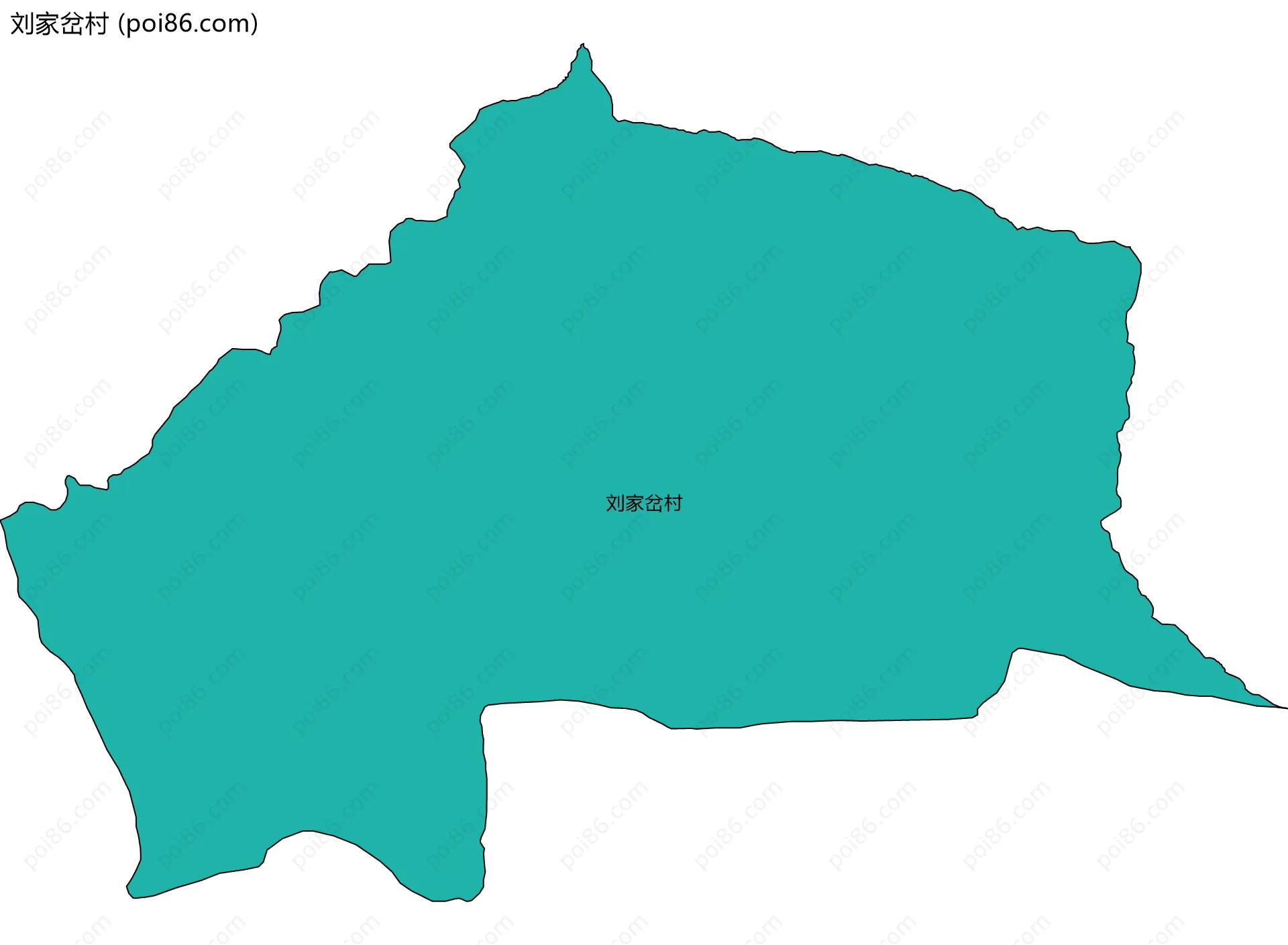 刘家岔村边界地图