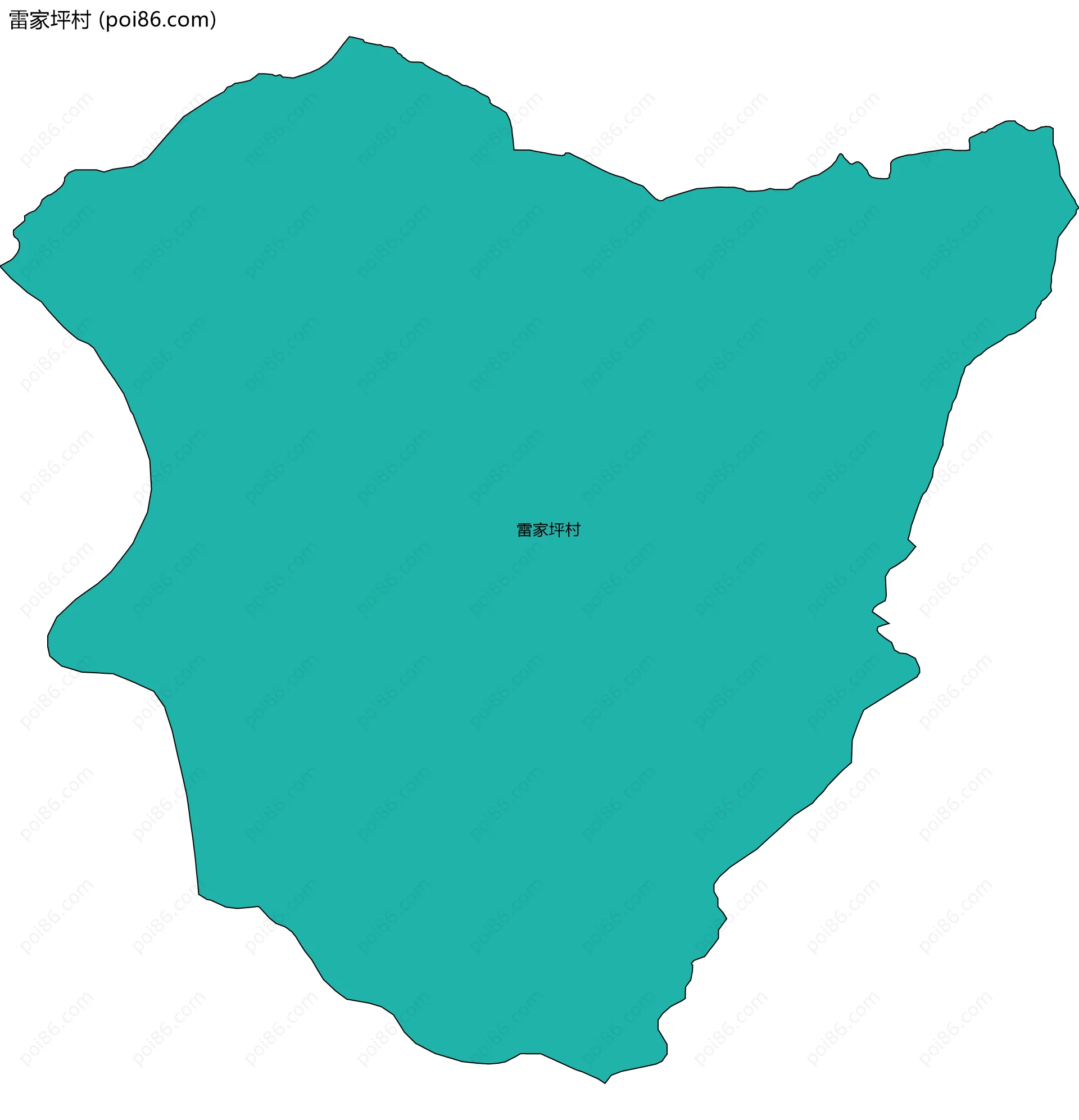 雷家坪村边界地图