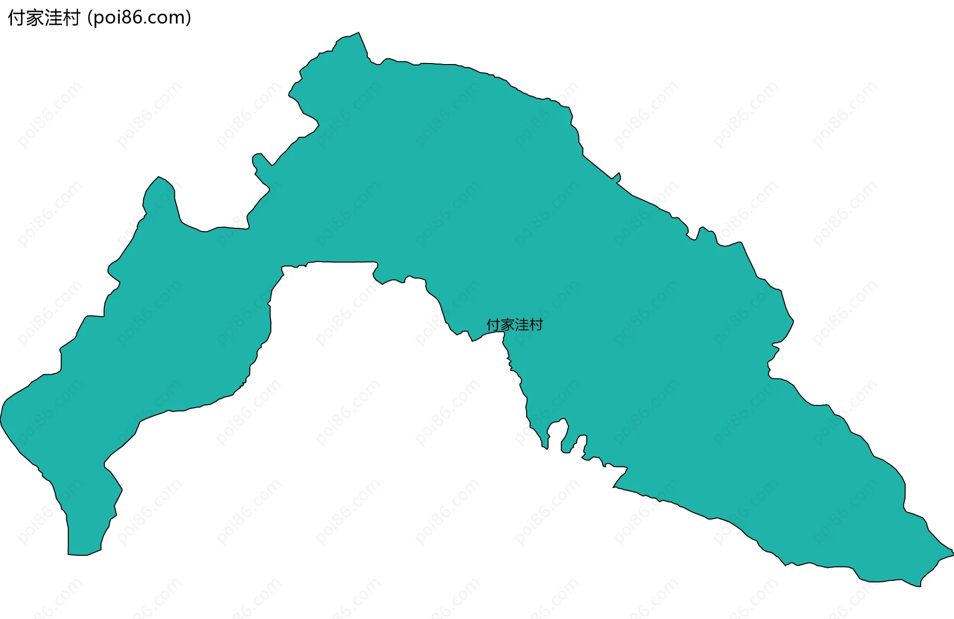 付家洼村边界地图