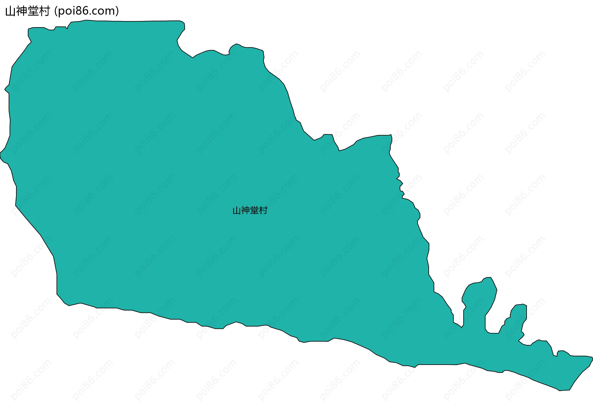 山神堂村边界地图