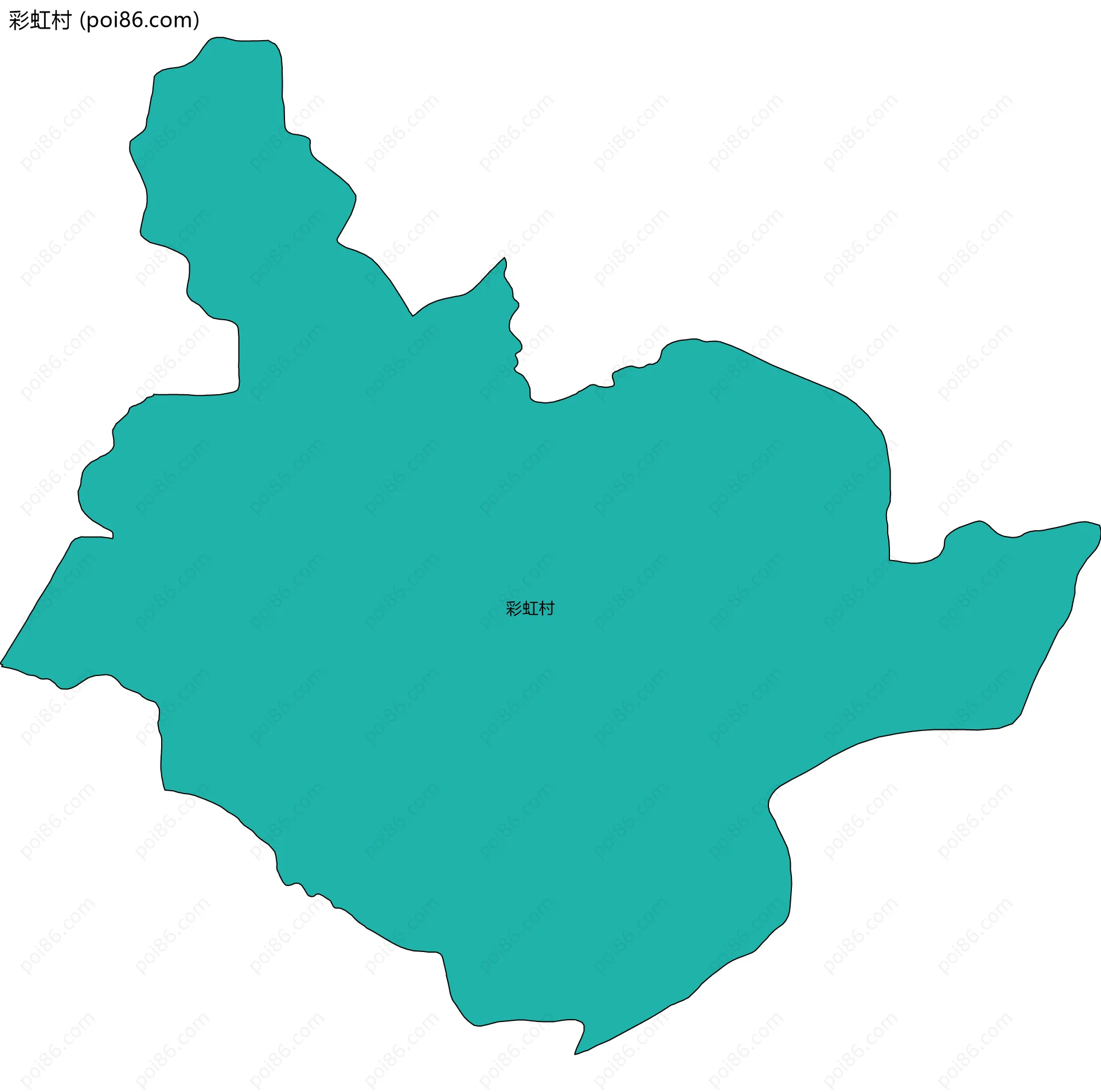 彩虹村边界地图