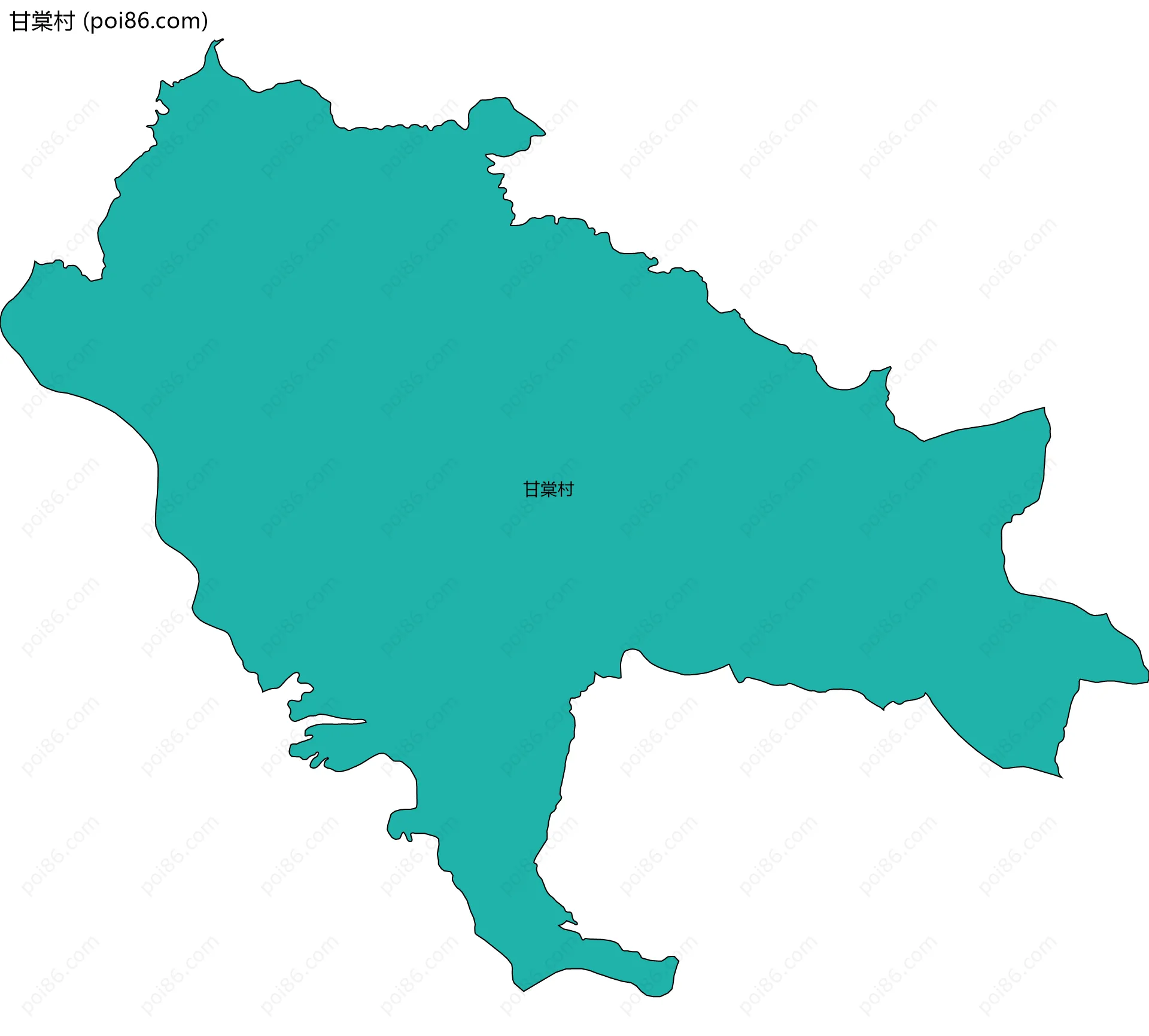 甘棠村边界地图
