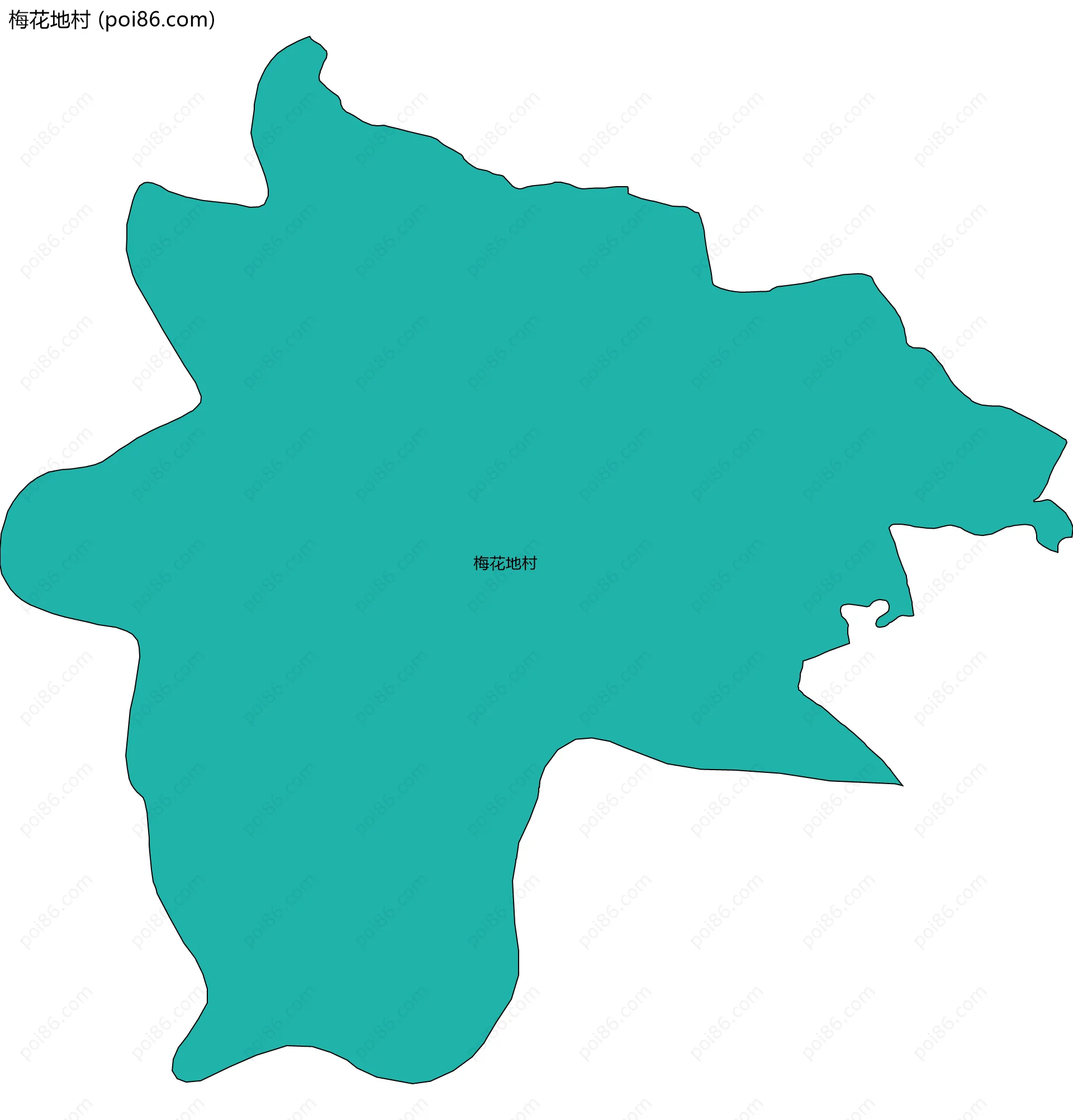 梅花地村边界地图