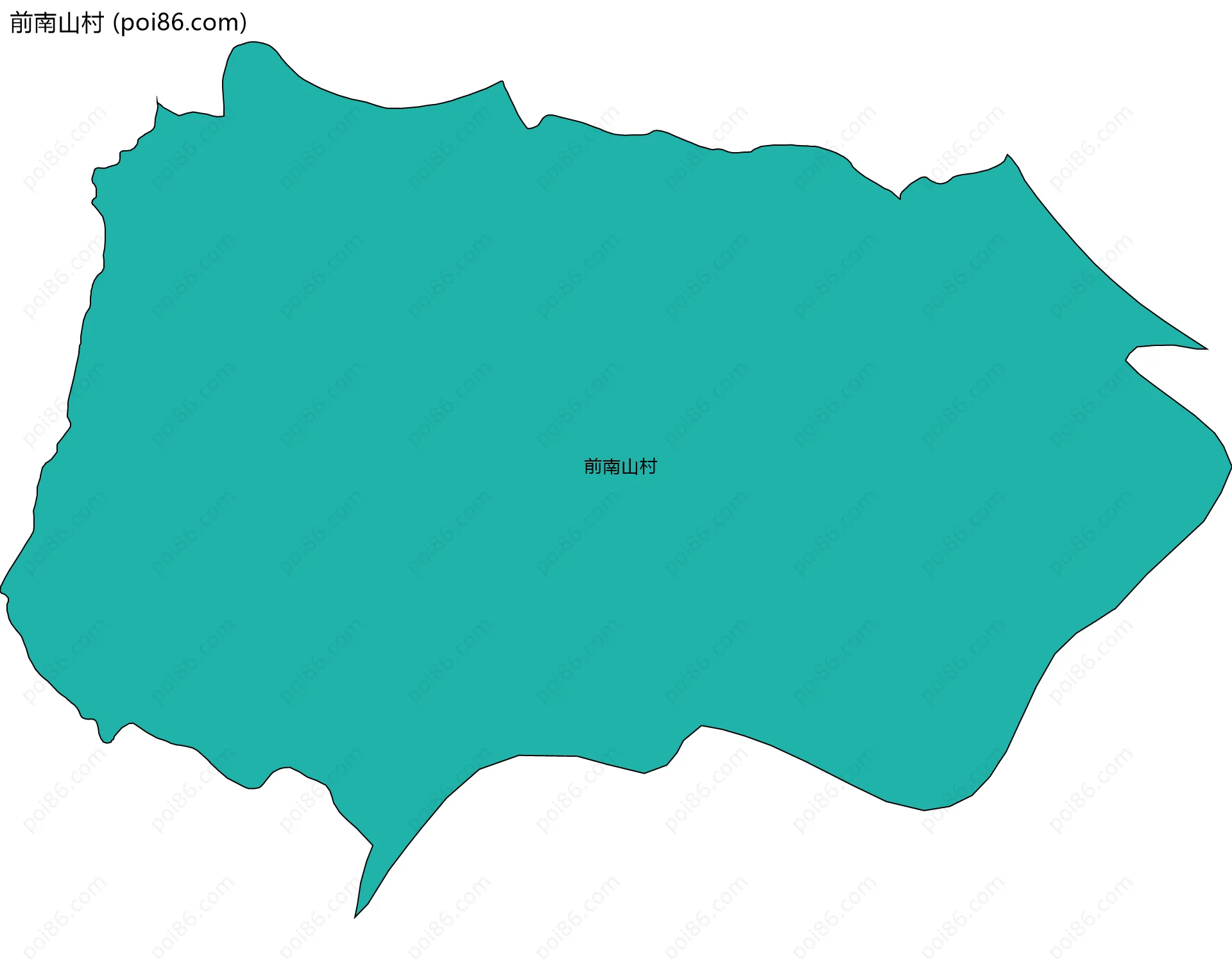 前南山村边界地图