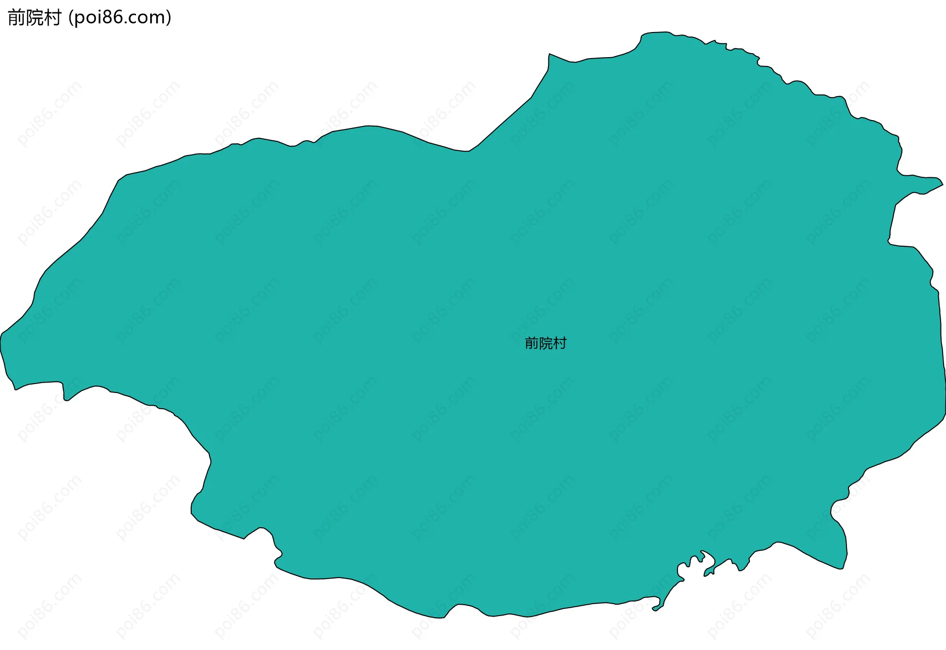 前院村边界地图