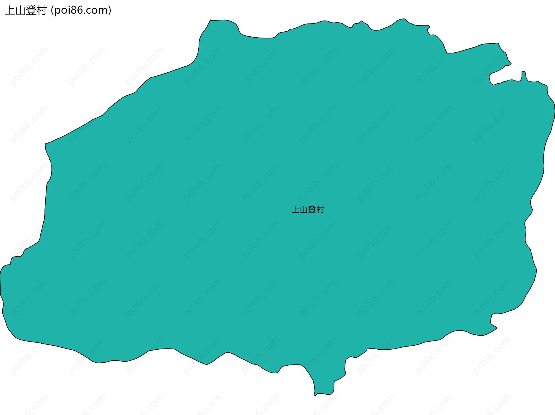 上山登村边界地图