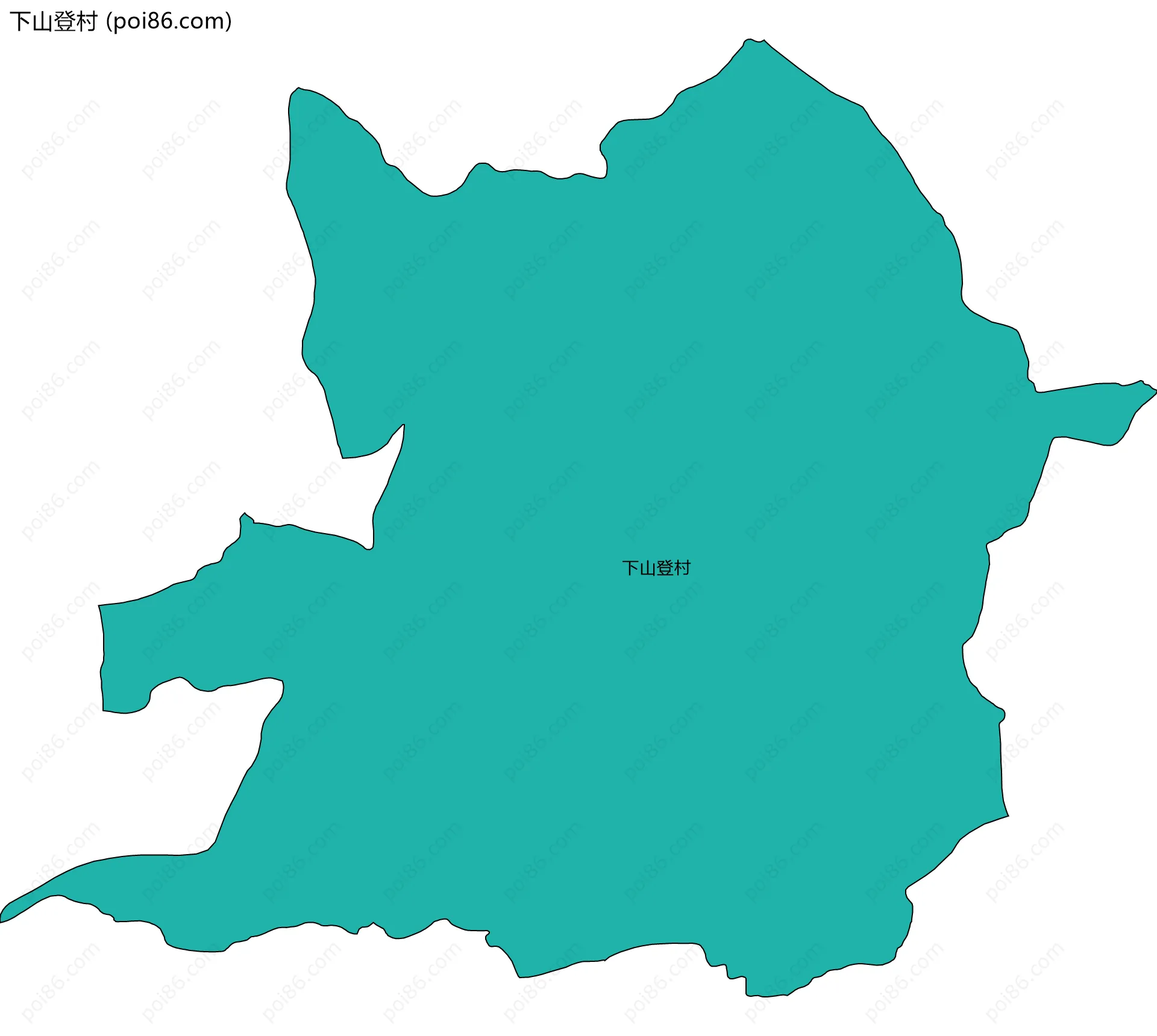 下山登村边界地图