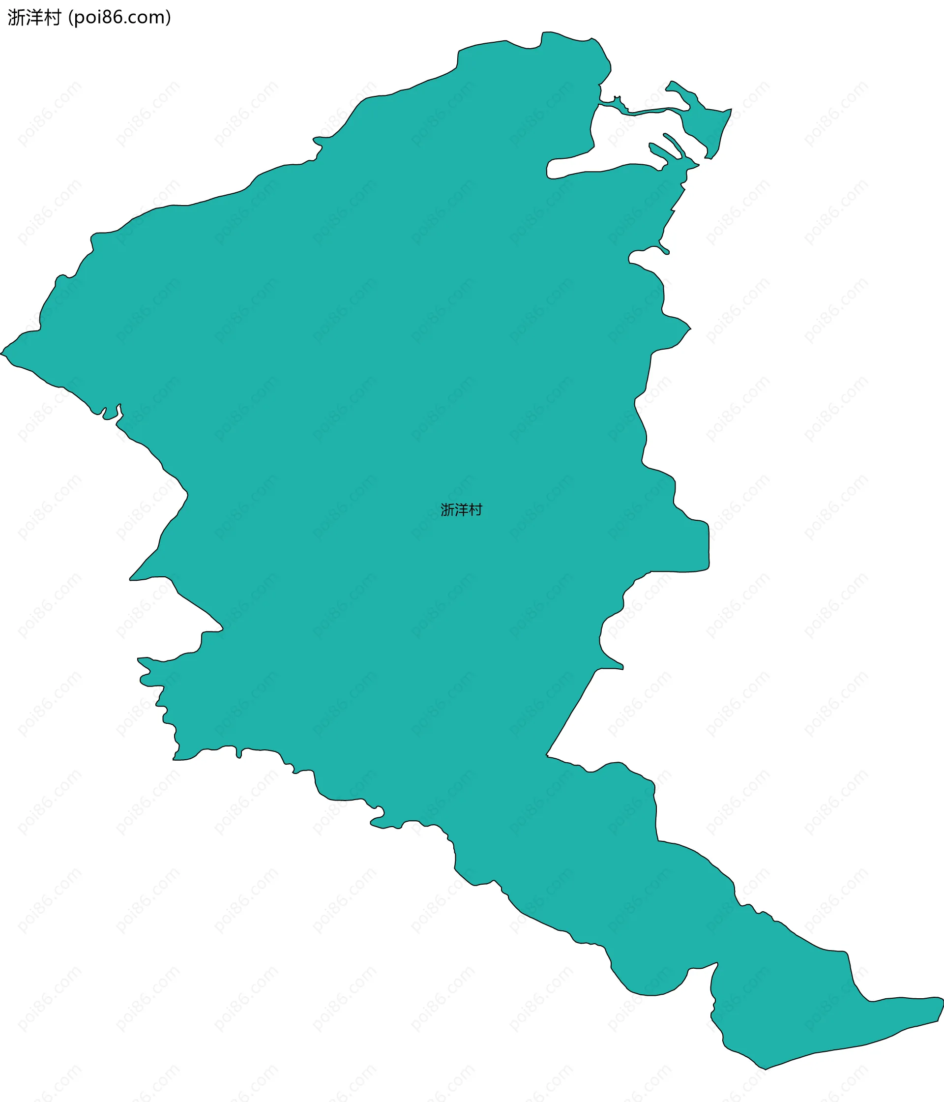 浙洋村边界地图