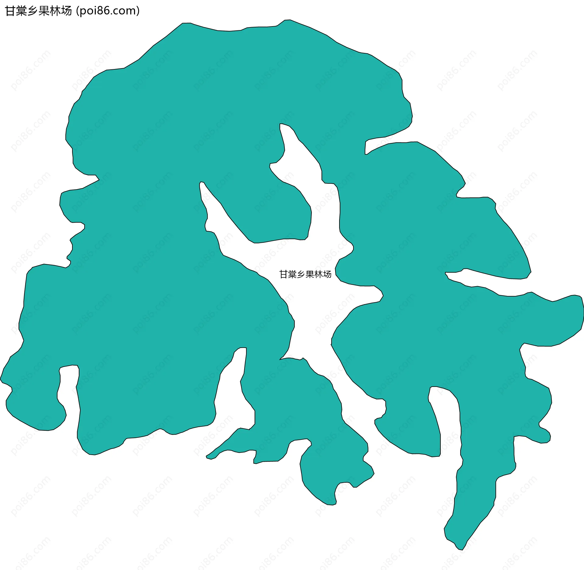 甘棠乡果林场边界地图