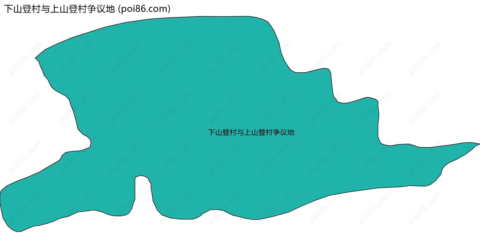 下山登村与上山登村争议地边界地图