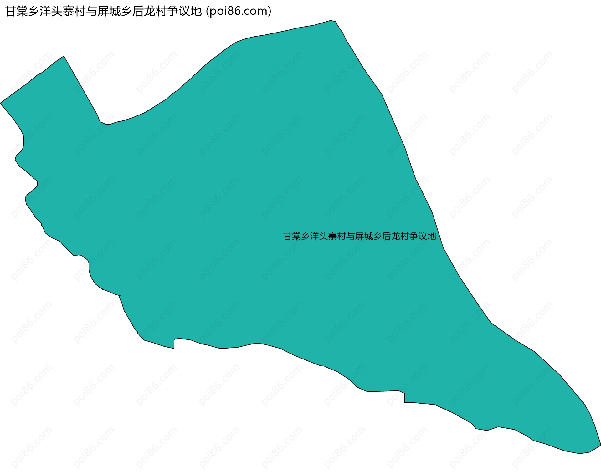 甘棠乡洋头寨村与屏城乡后龙村争议地边界地图