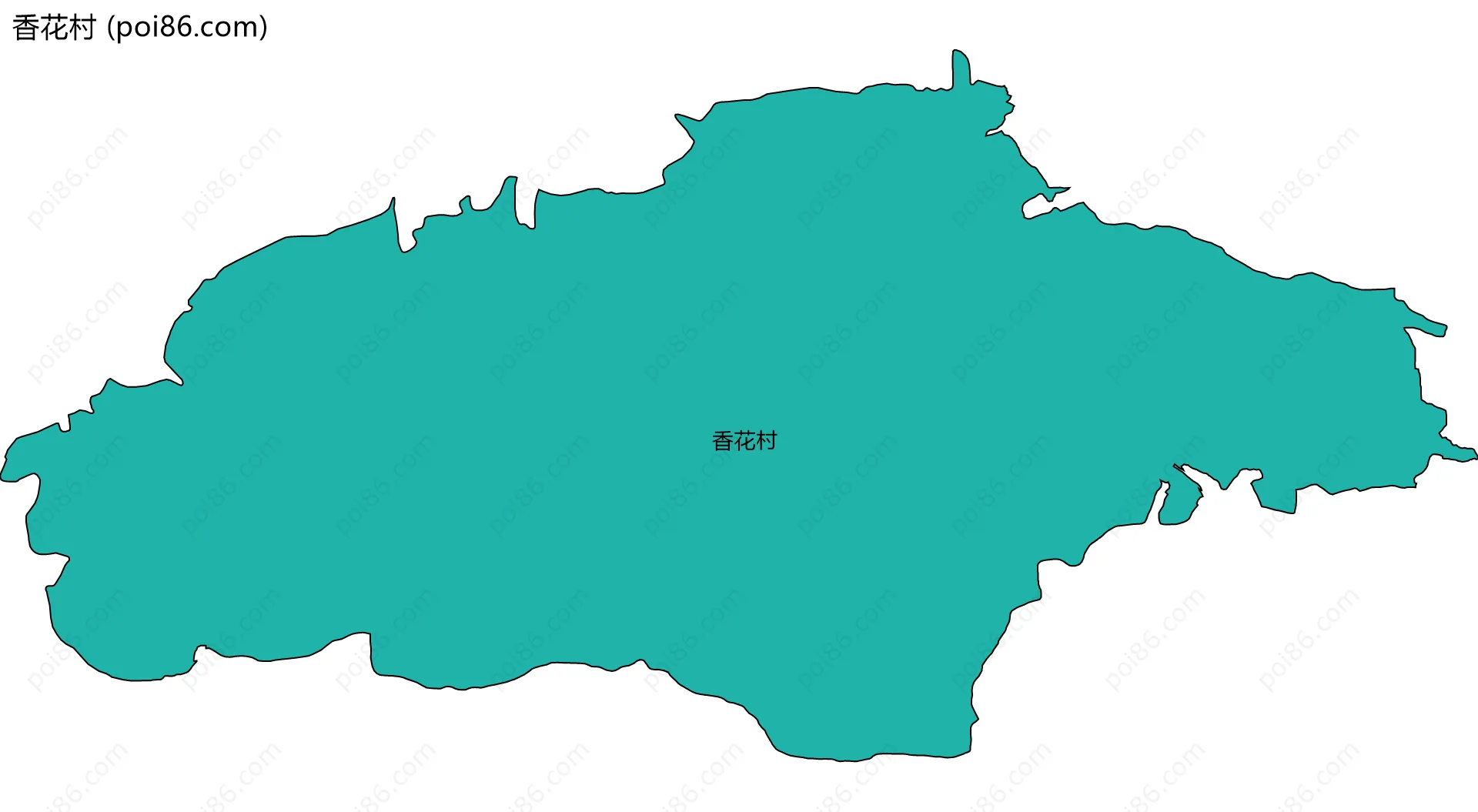 香花村边界地图