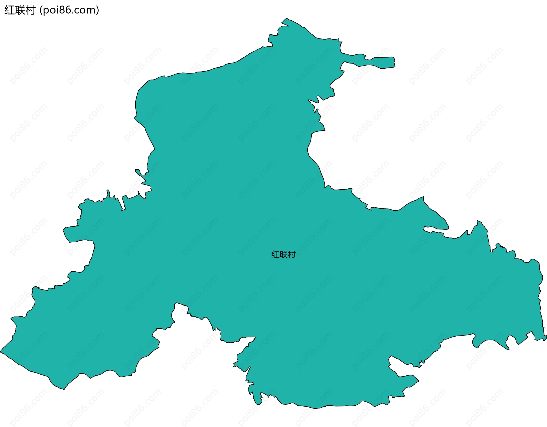 红联村边界地图