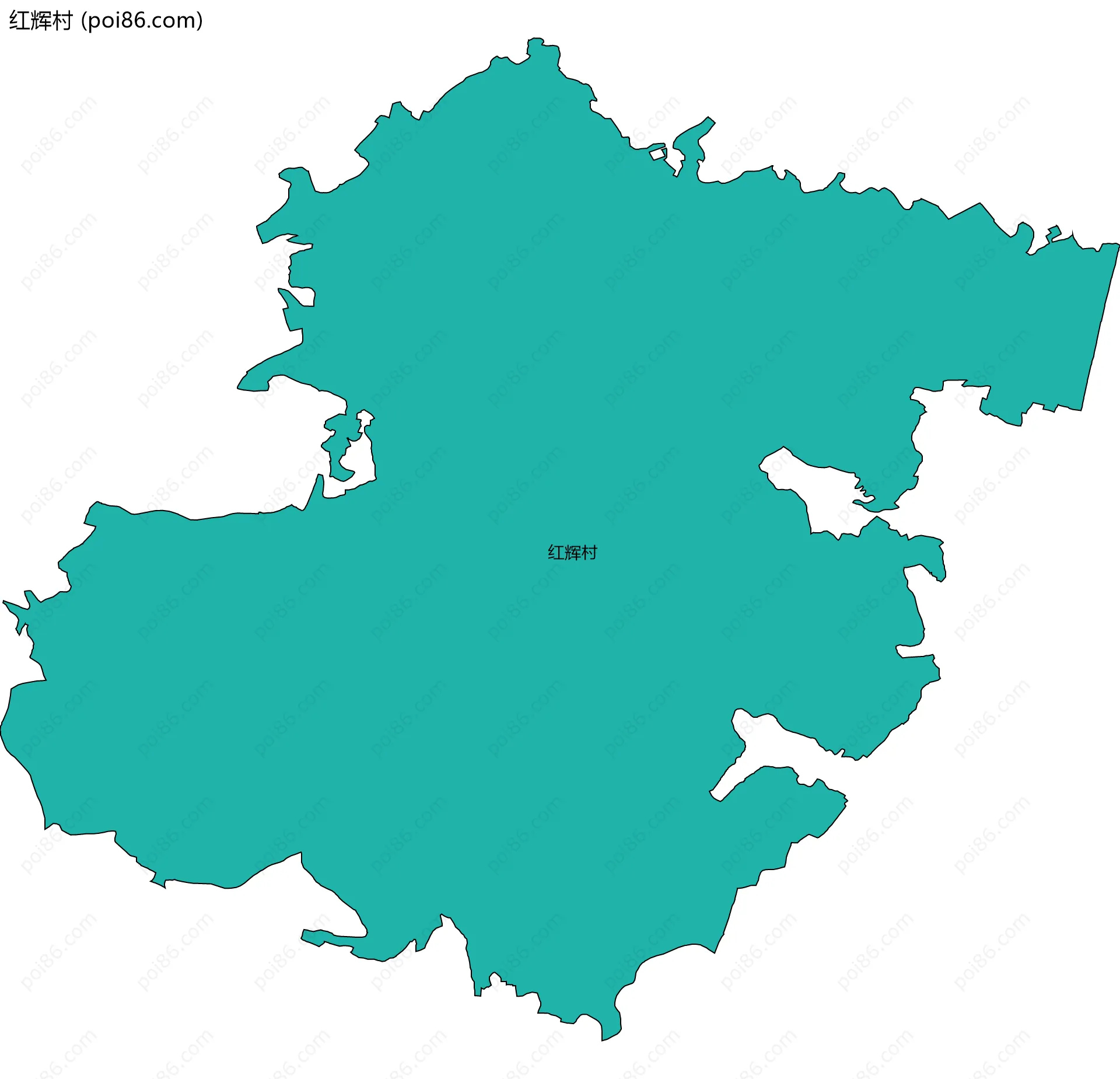 红辉村边界地图