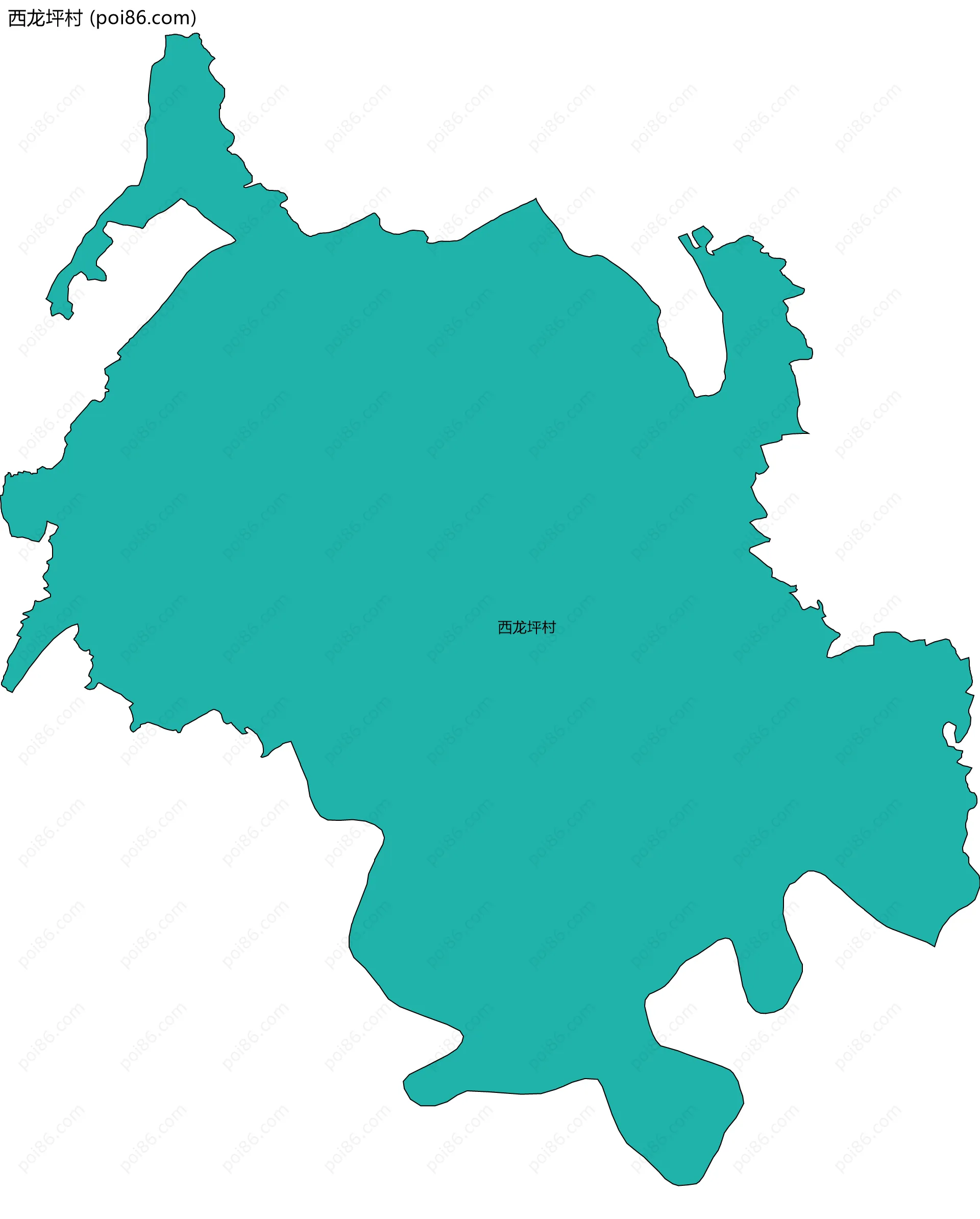 西龙坪村边界地图