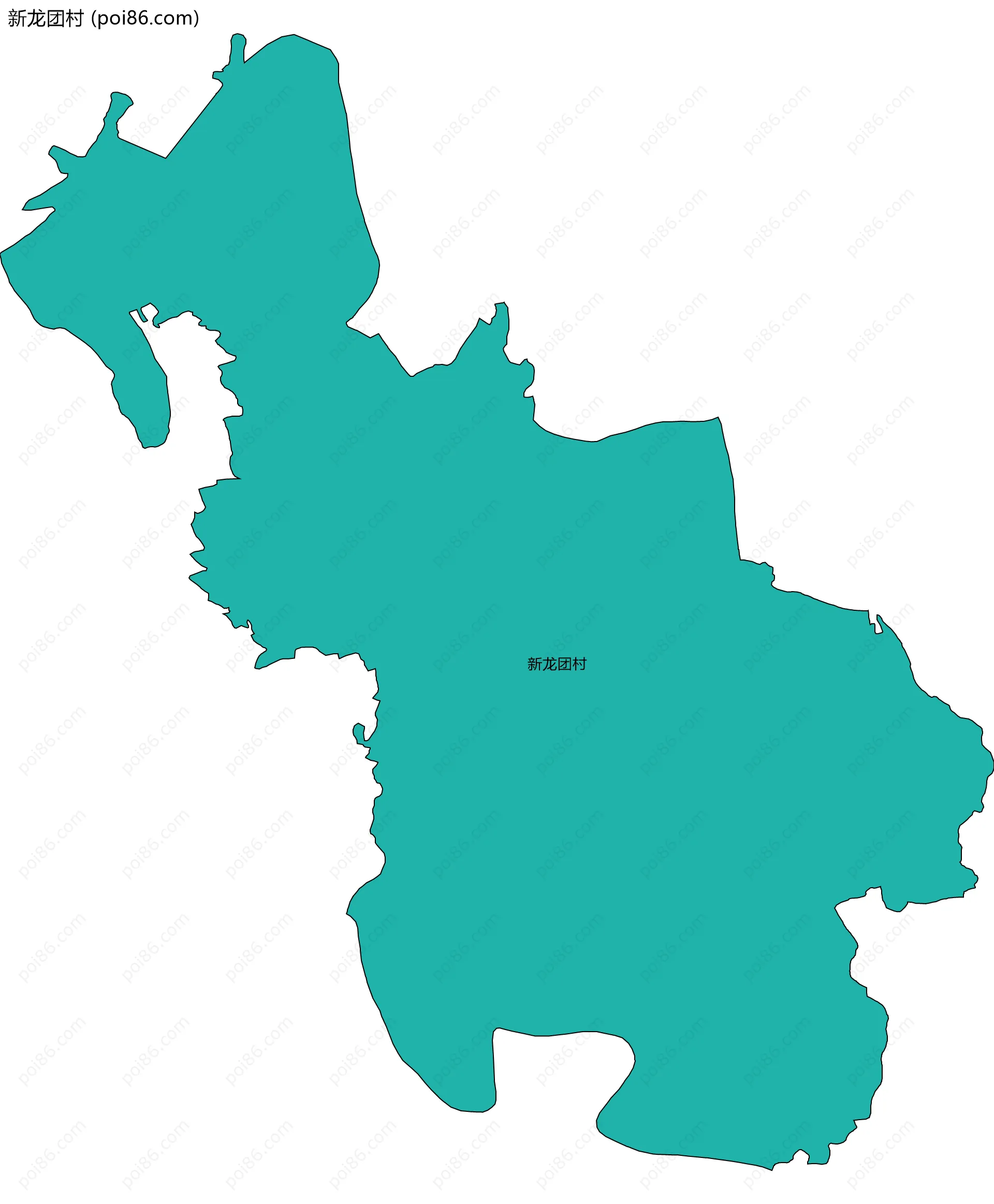 新龙团村边界地图