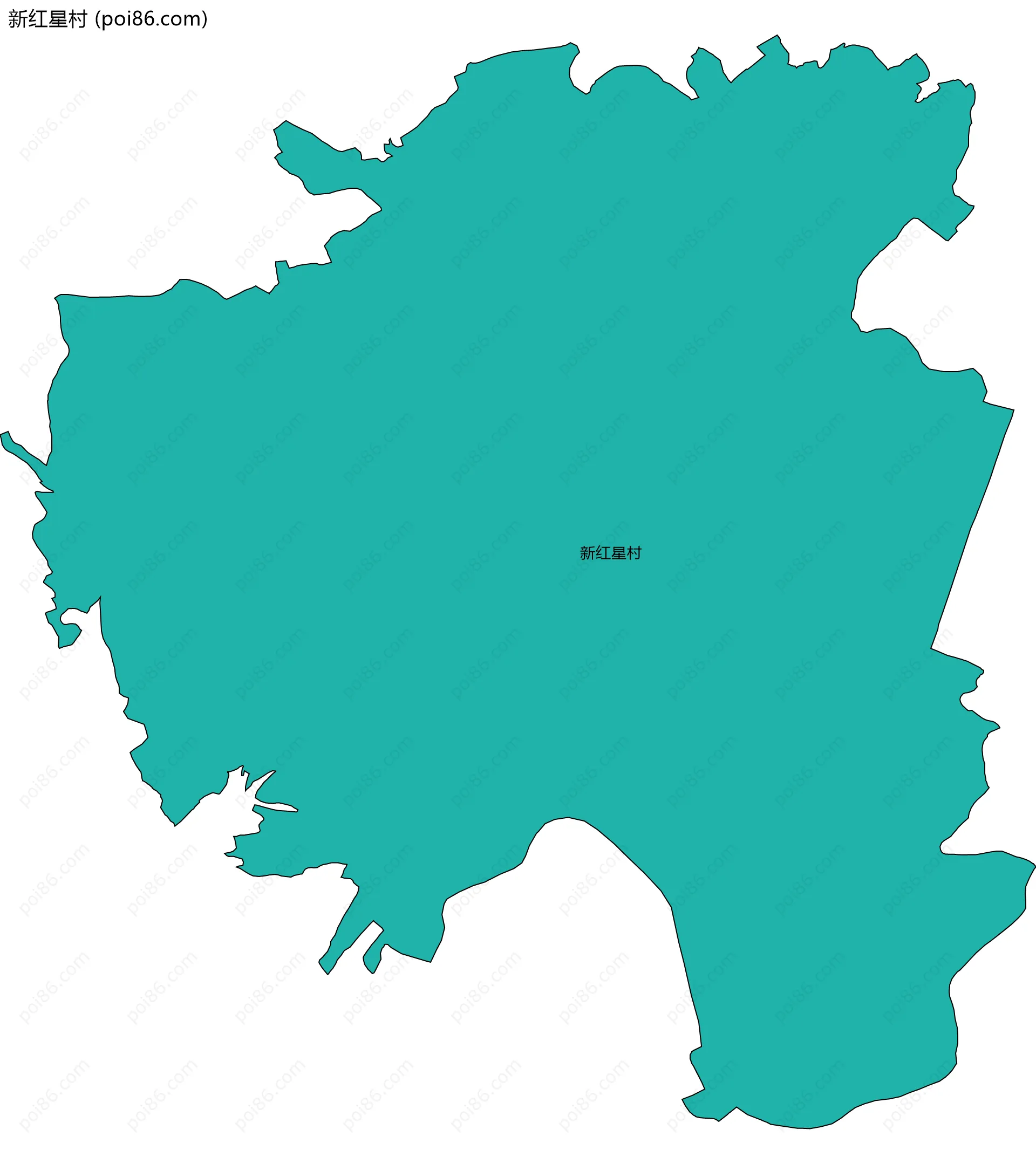 新红星村边界地图