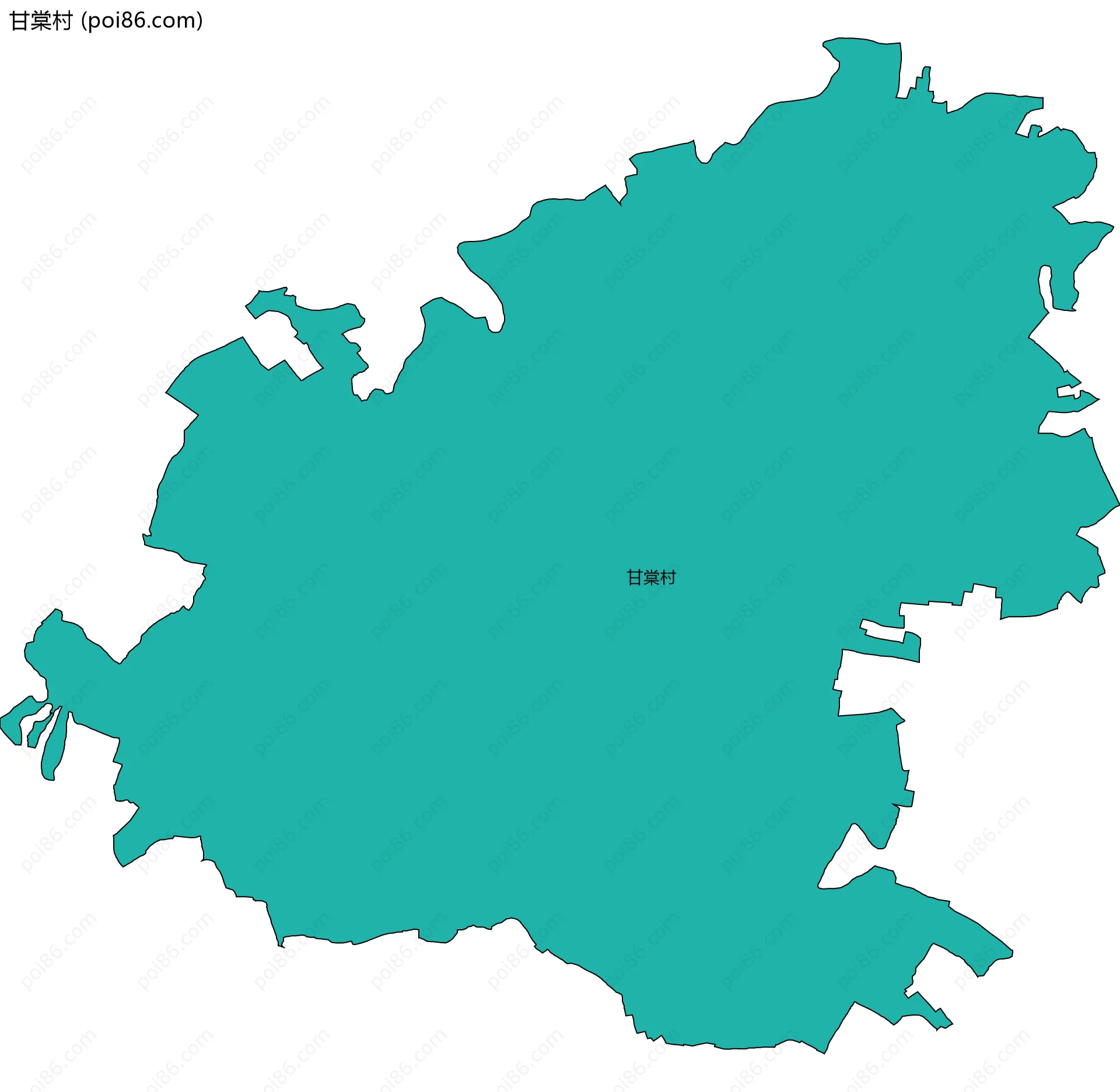 甘棠村边界地图