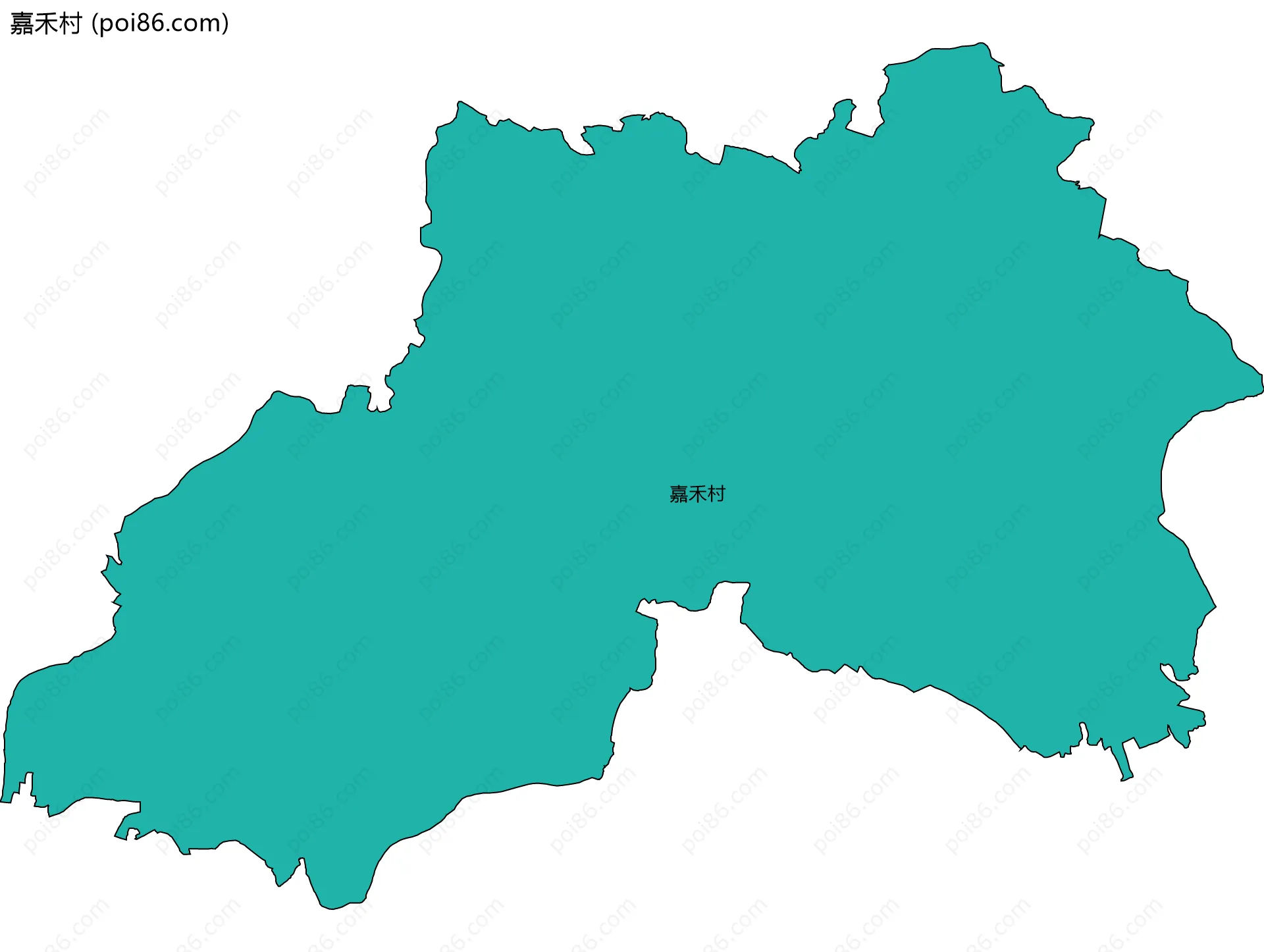 嘉禾村边界地图