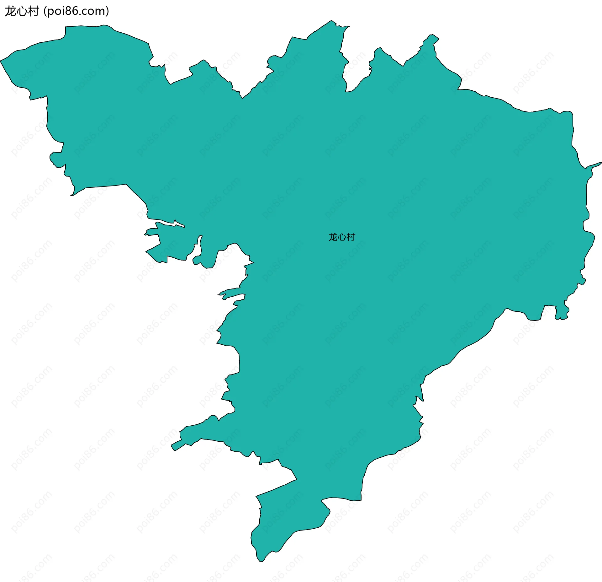 龙心村边界地图