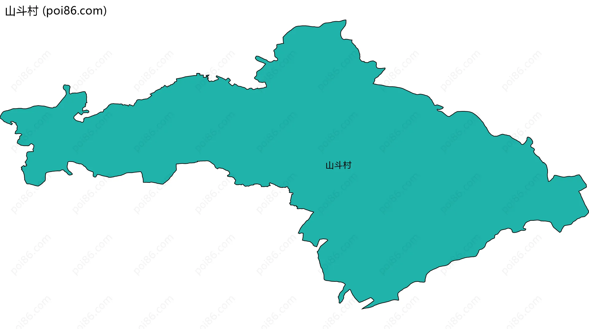 山斗村边界地图