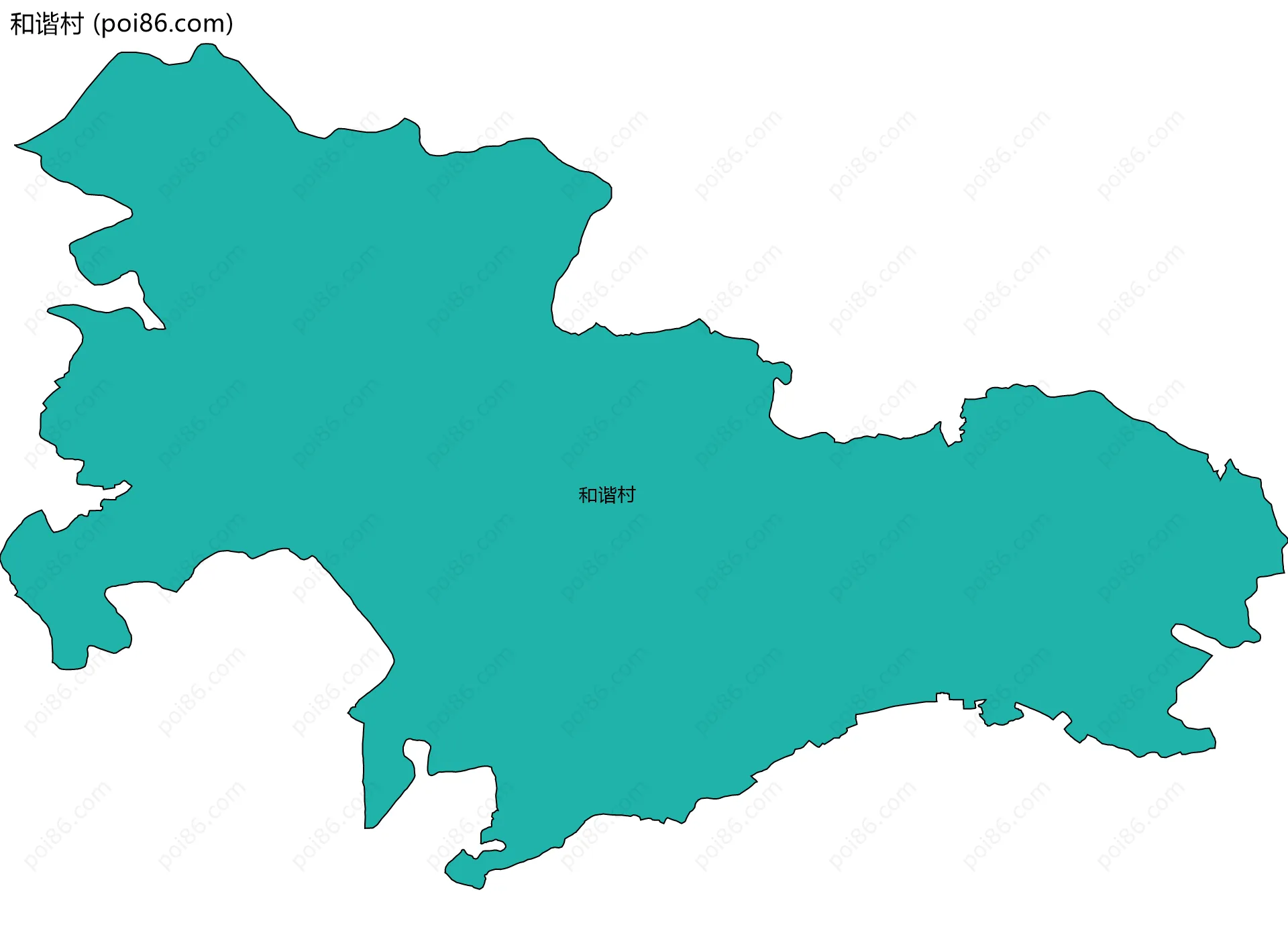 和谐村边界地图