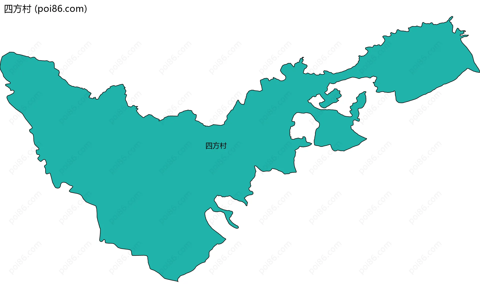 四方村边界地图