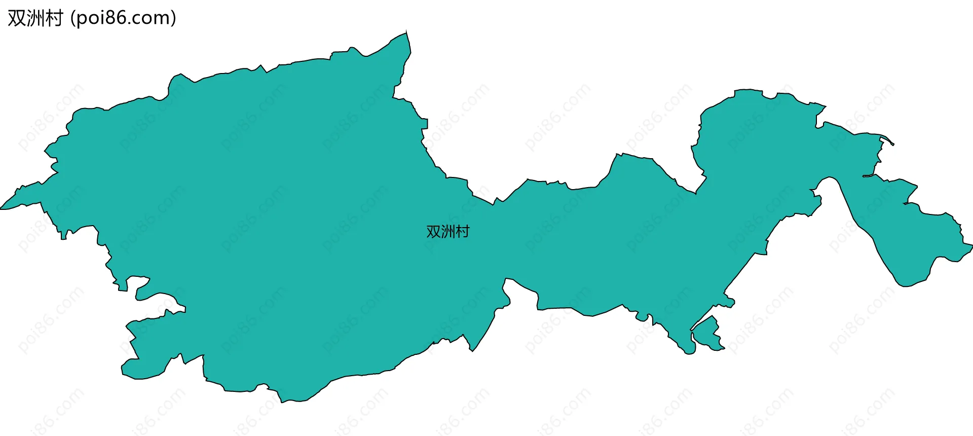 双洲村边界地图