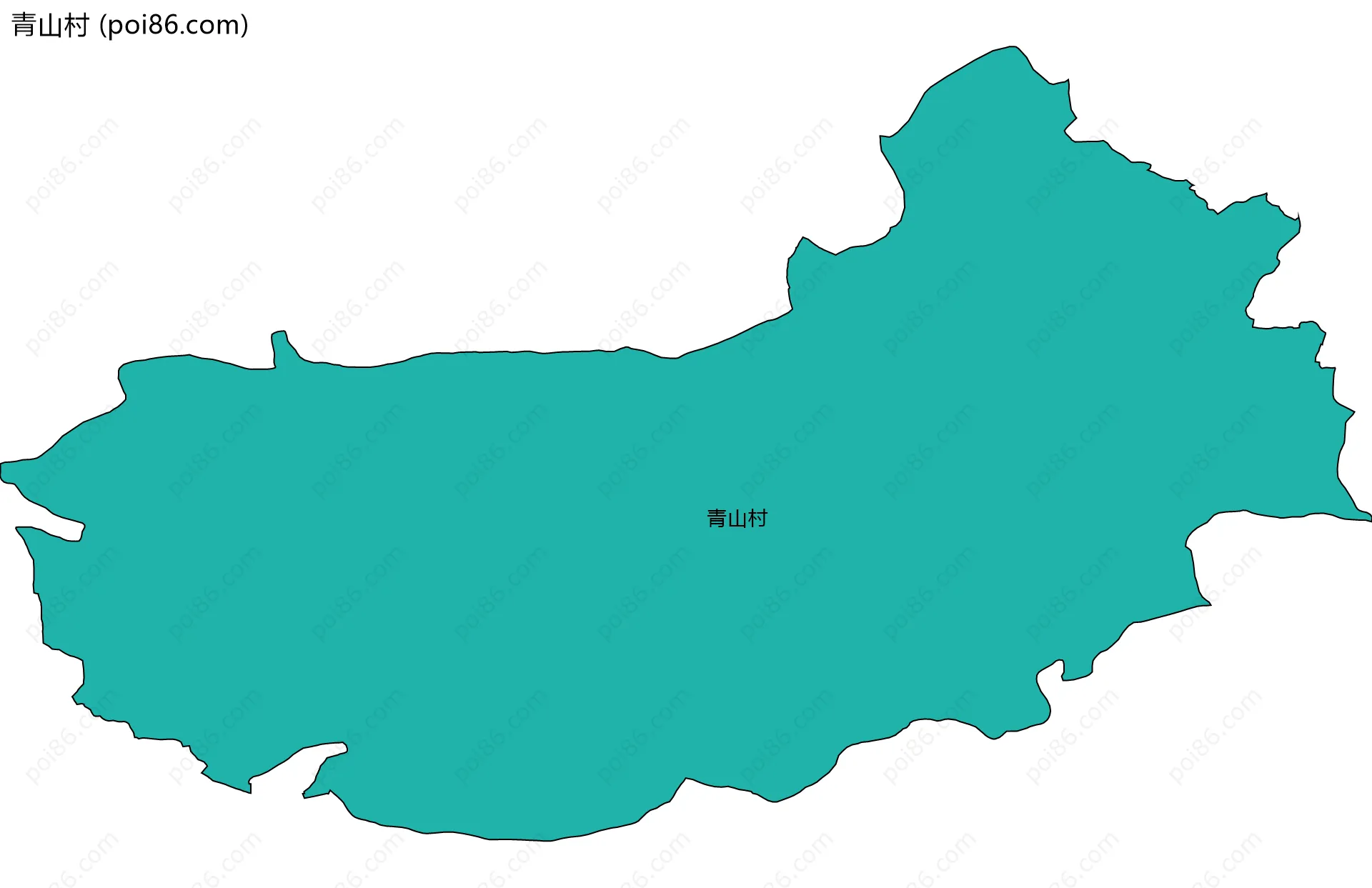 青山村边界地图