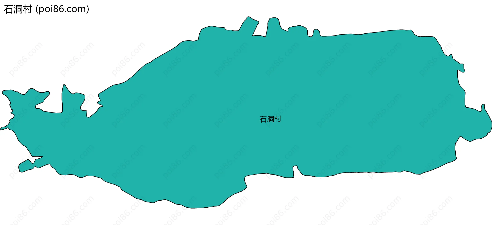 石洞村边界地图