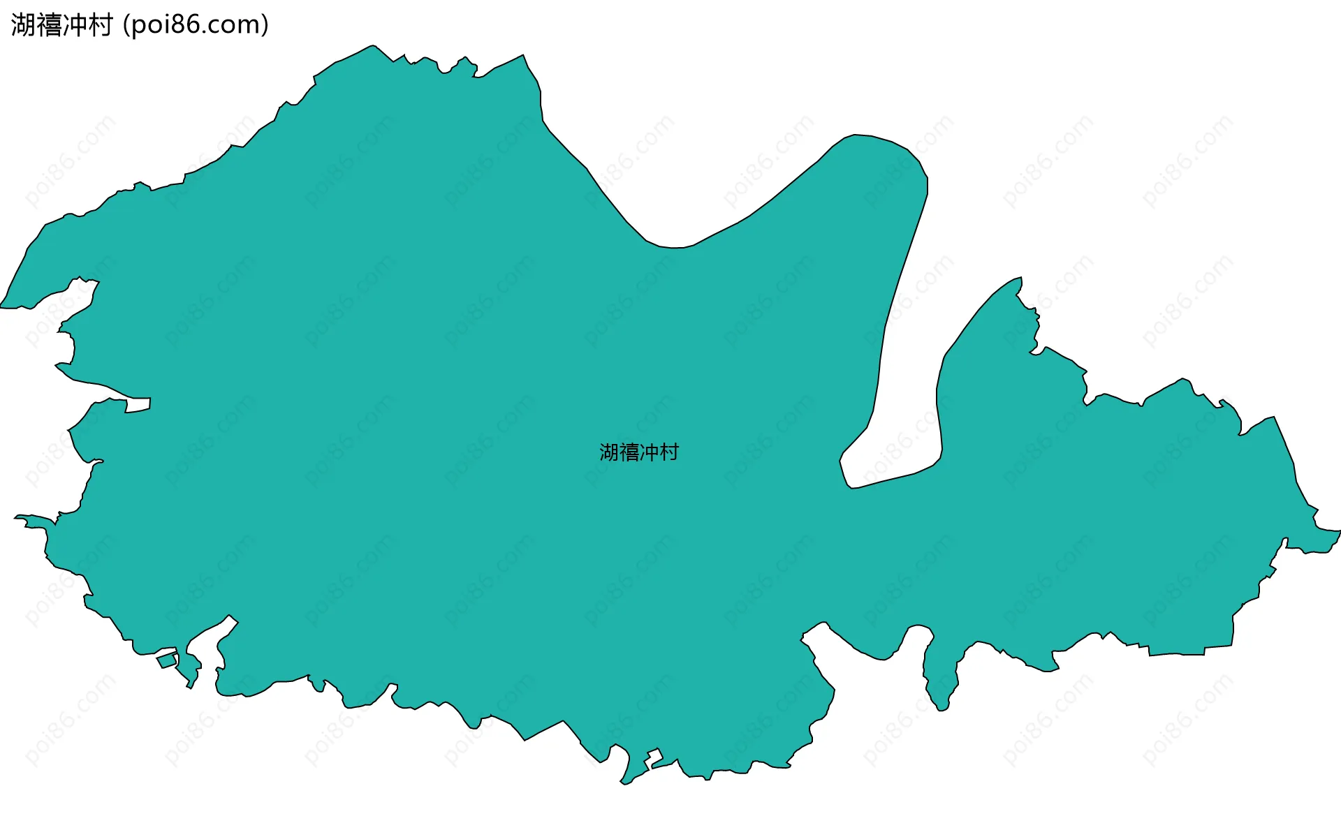 湖禧冲村边界地图