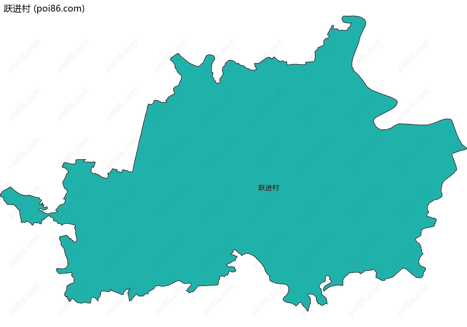 跃进村边界地图