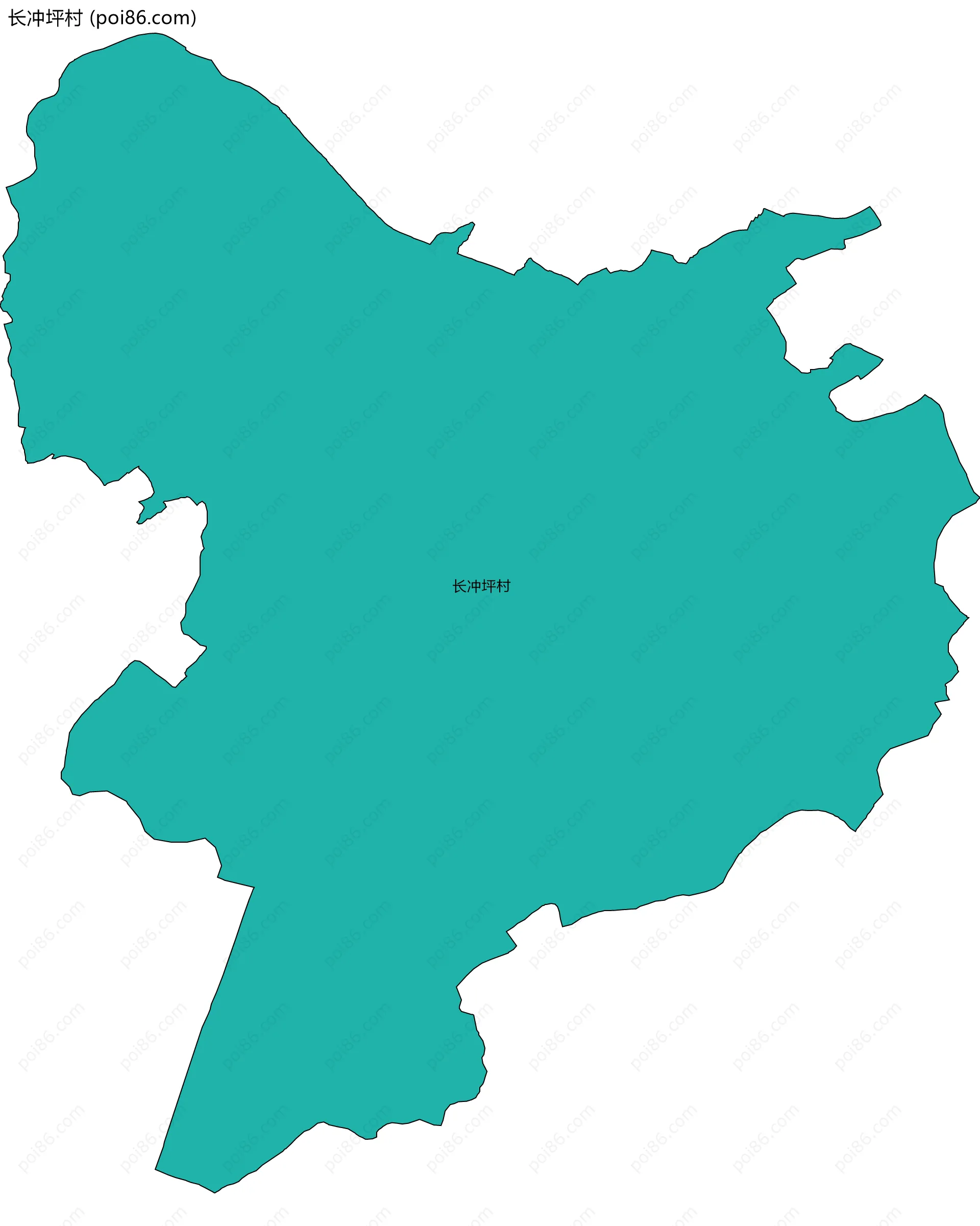 长冲坪村边界地图