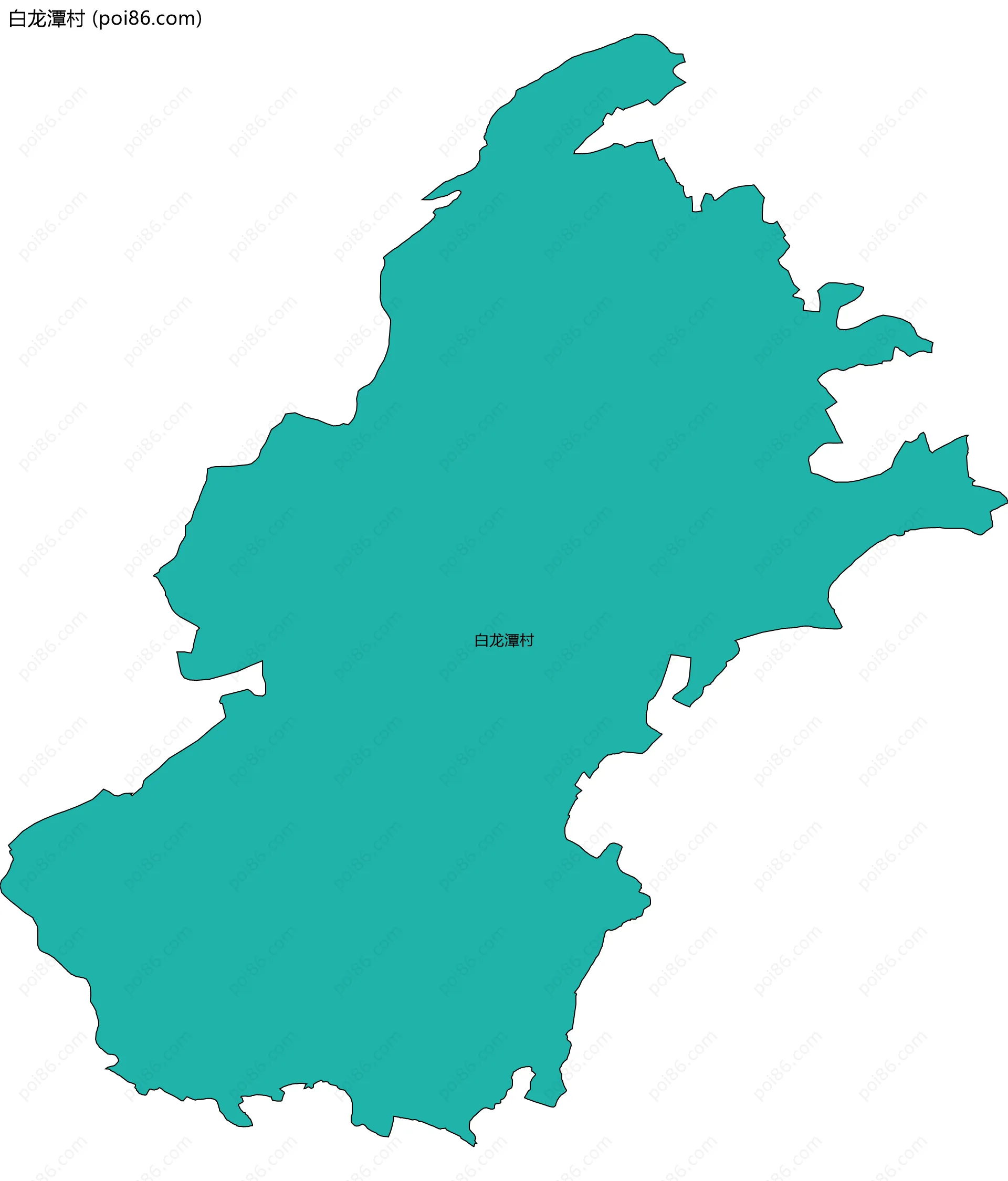 白龙潭村边界地图