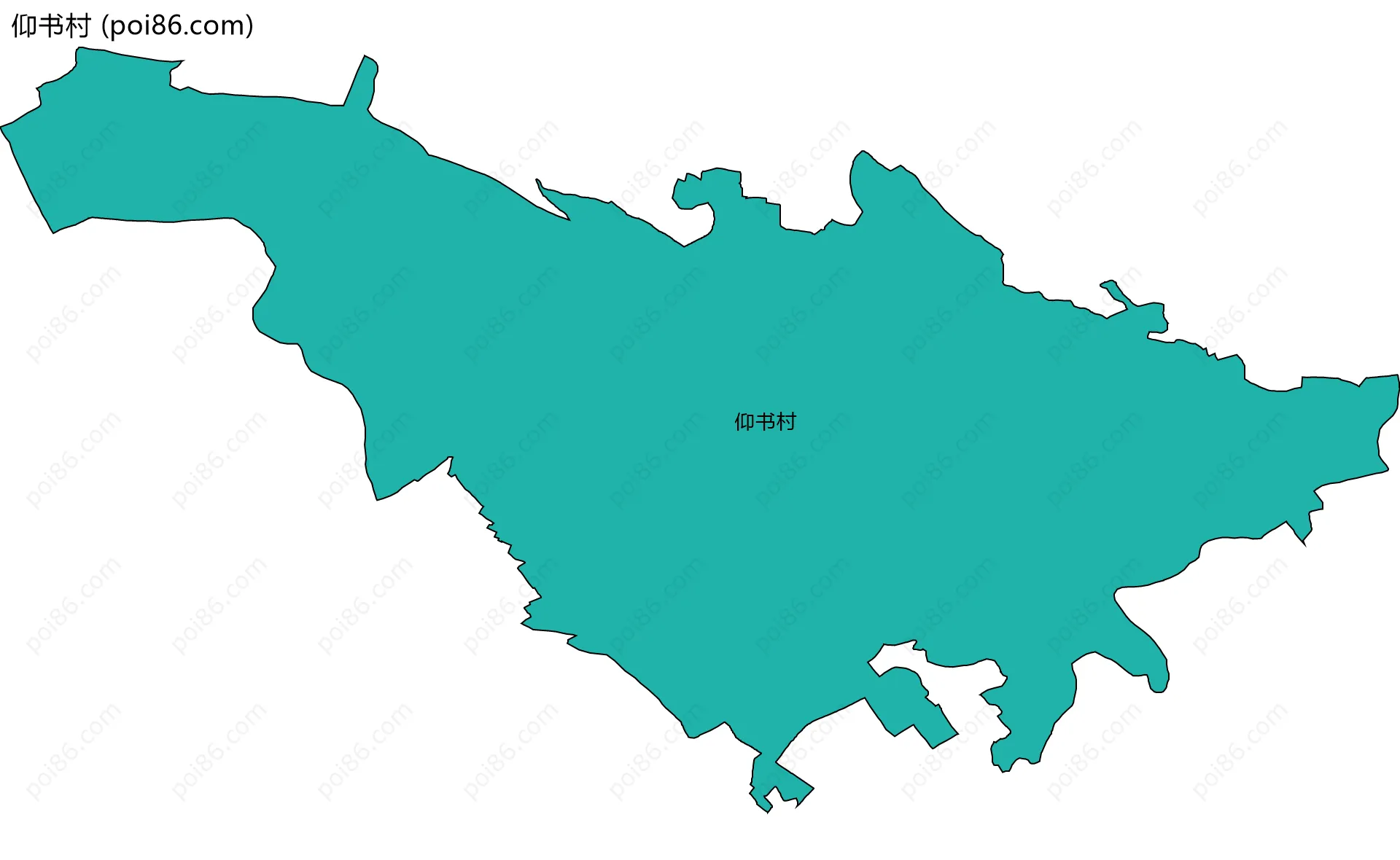 仰书村边界地图