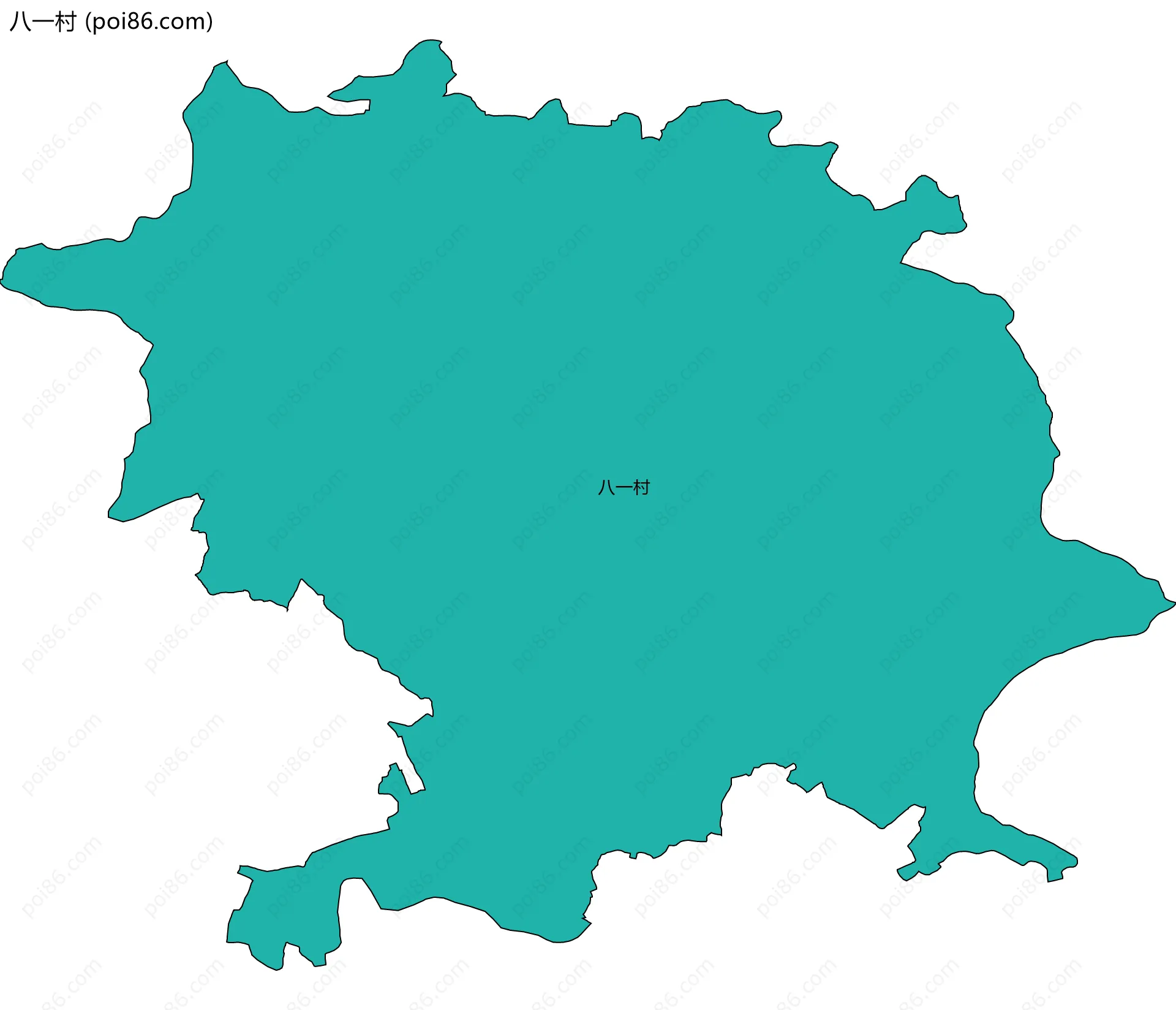 八一村边界地图