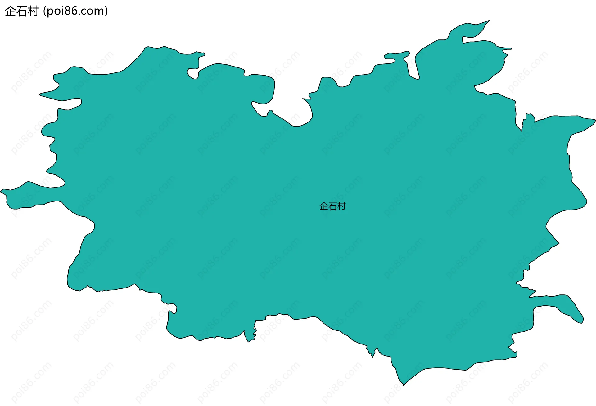 企石村边界地图