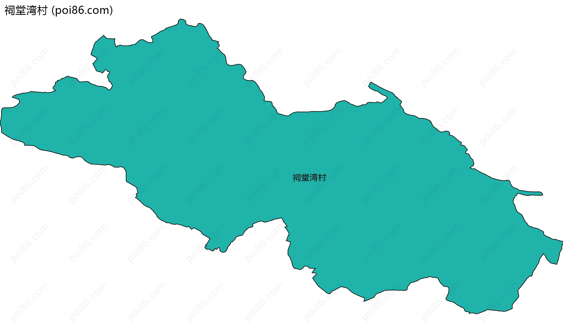 祠堂湾村边界地图