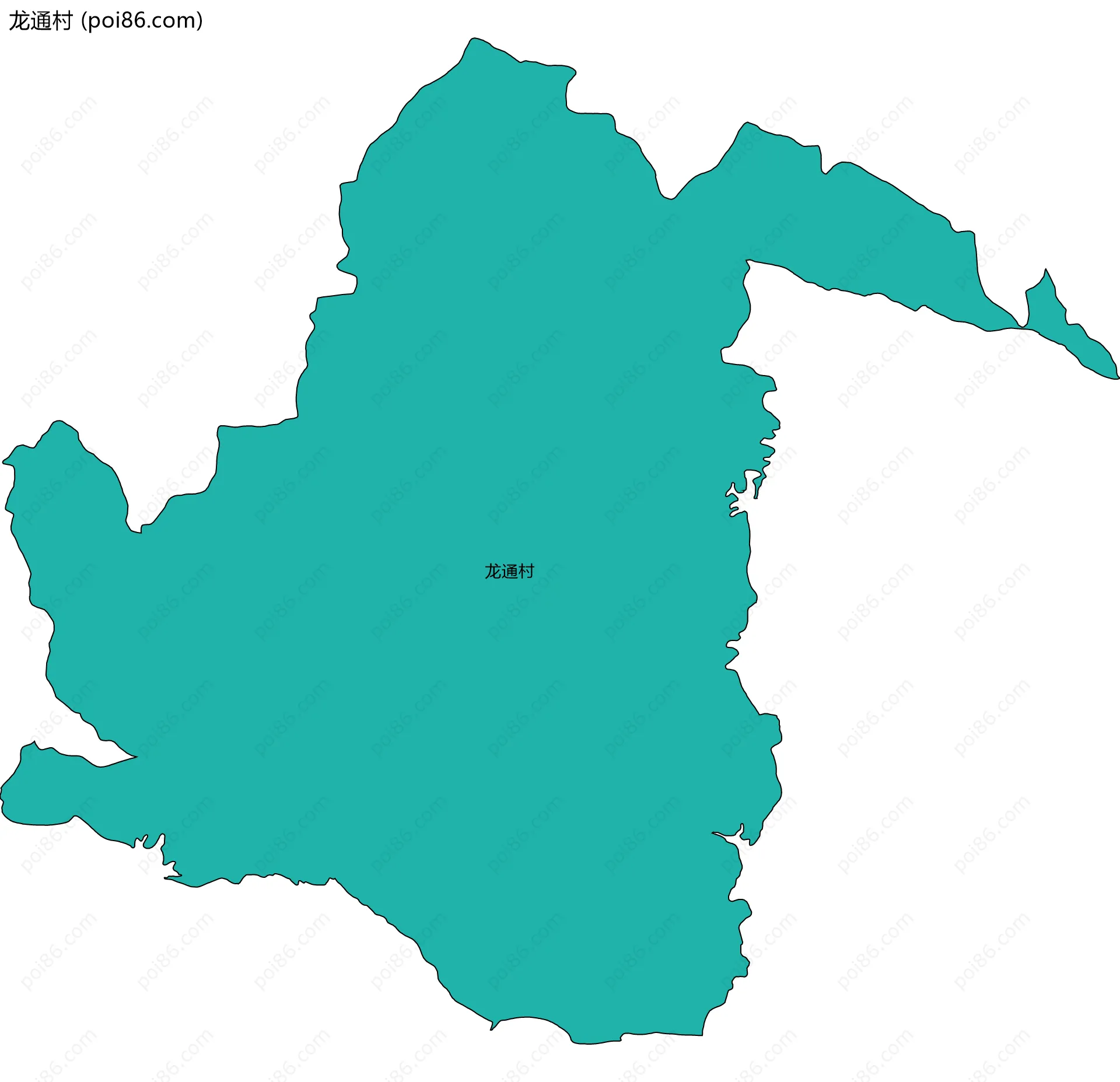 龙通村边界地图