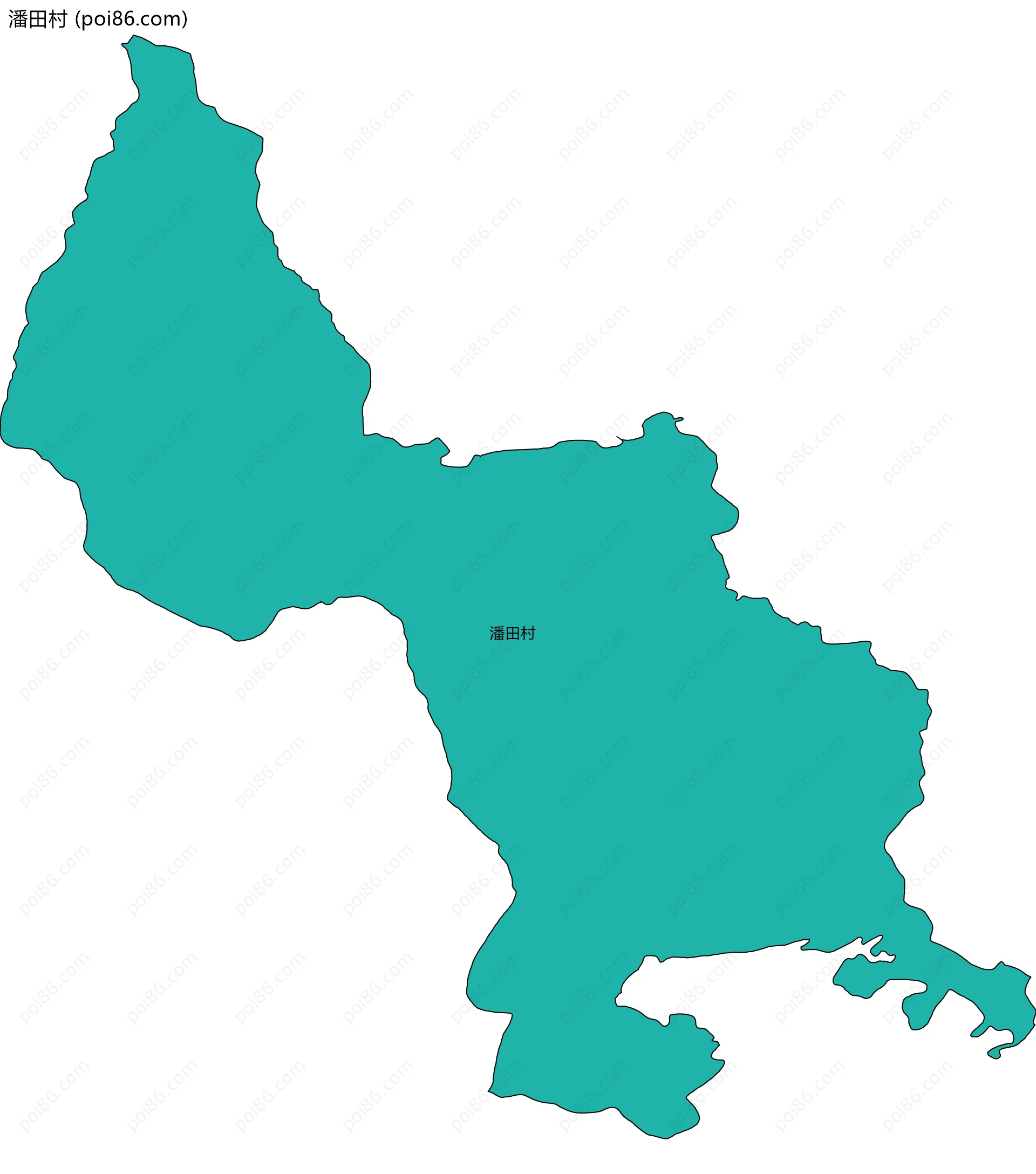 潘田村边界地图