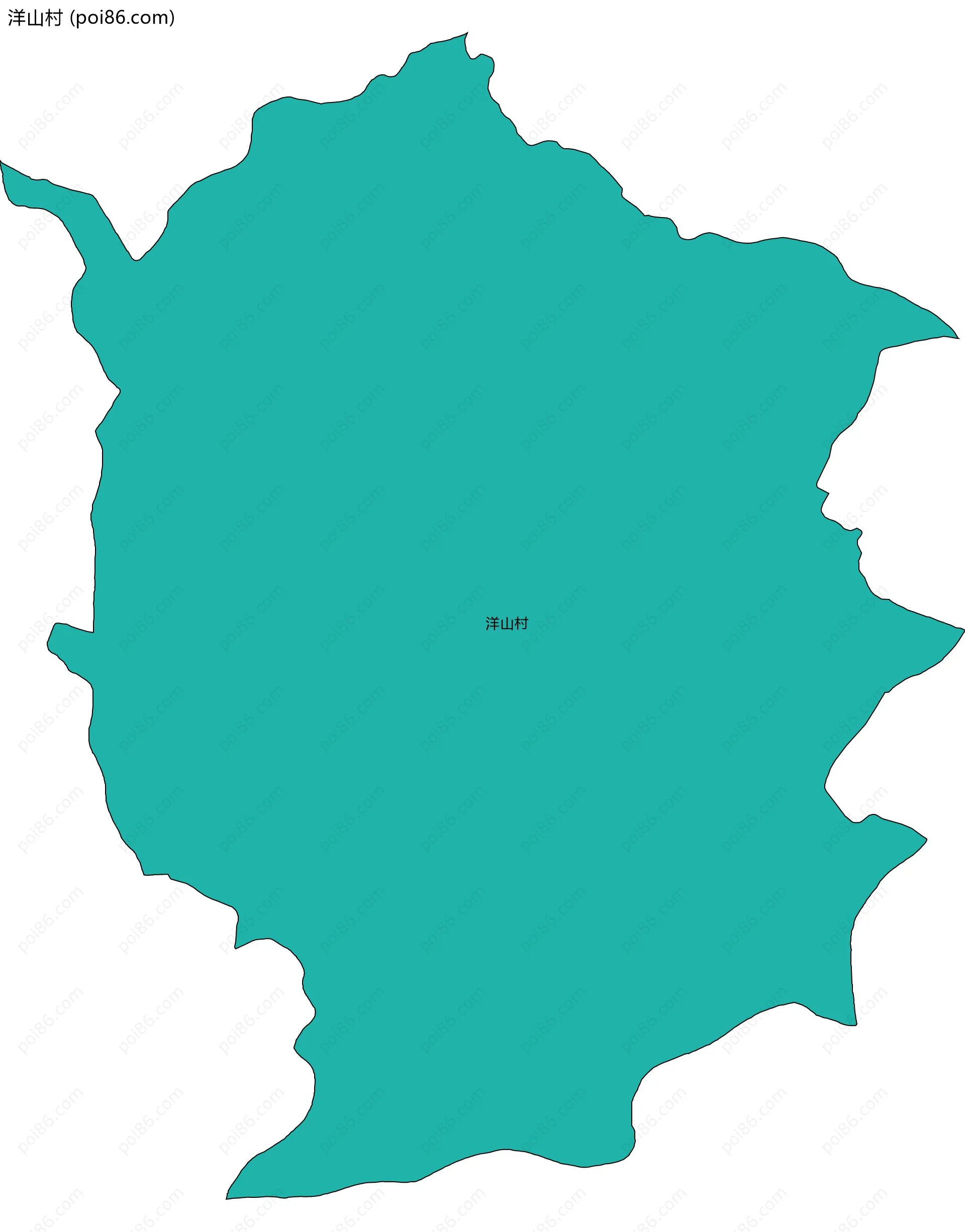 洋山村边界地图