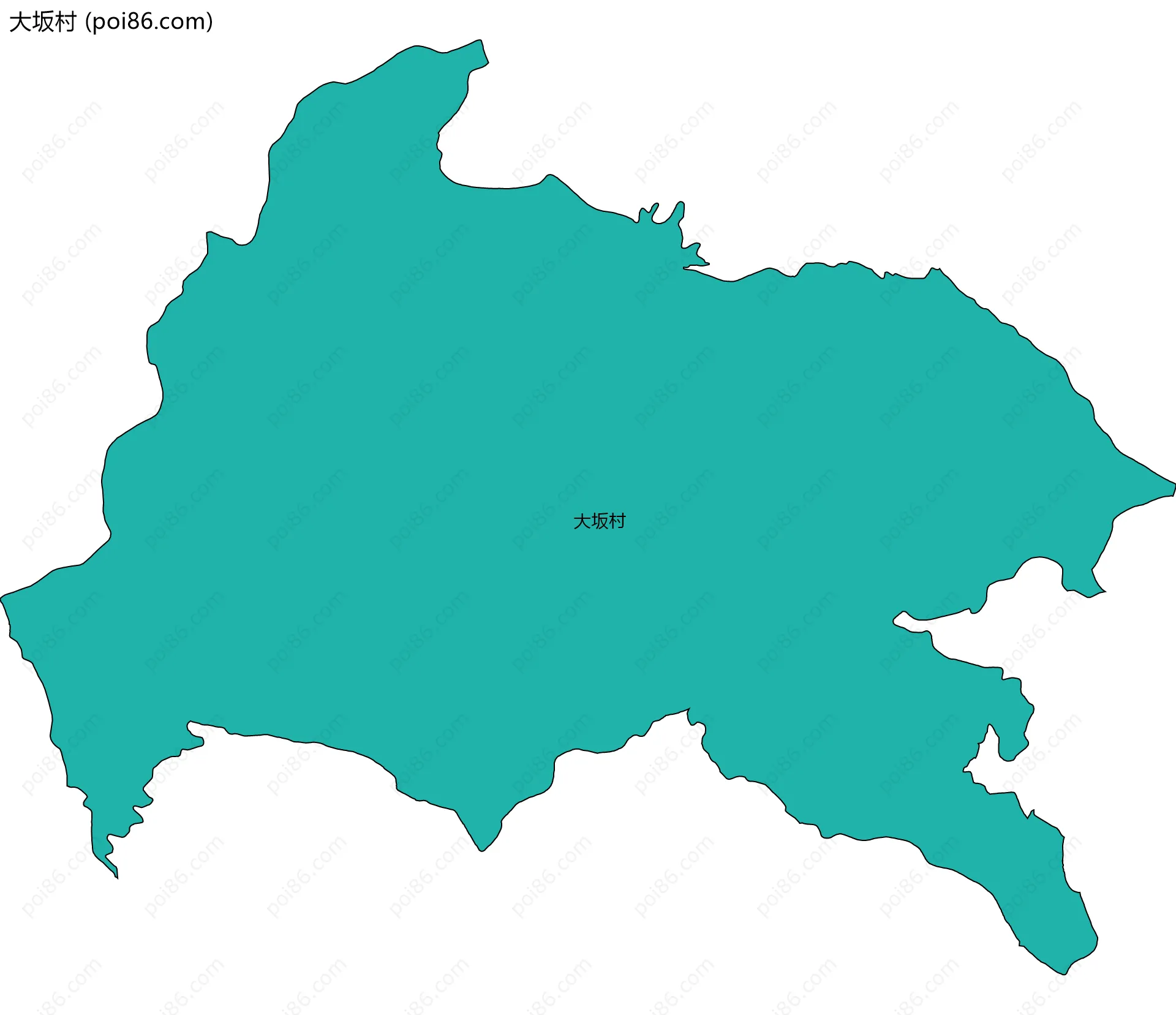 大坂村边界地图