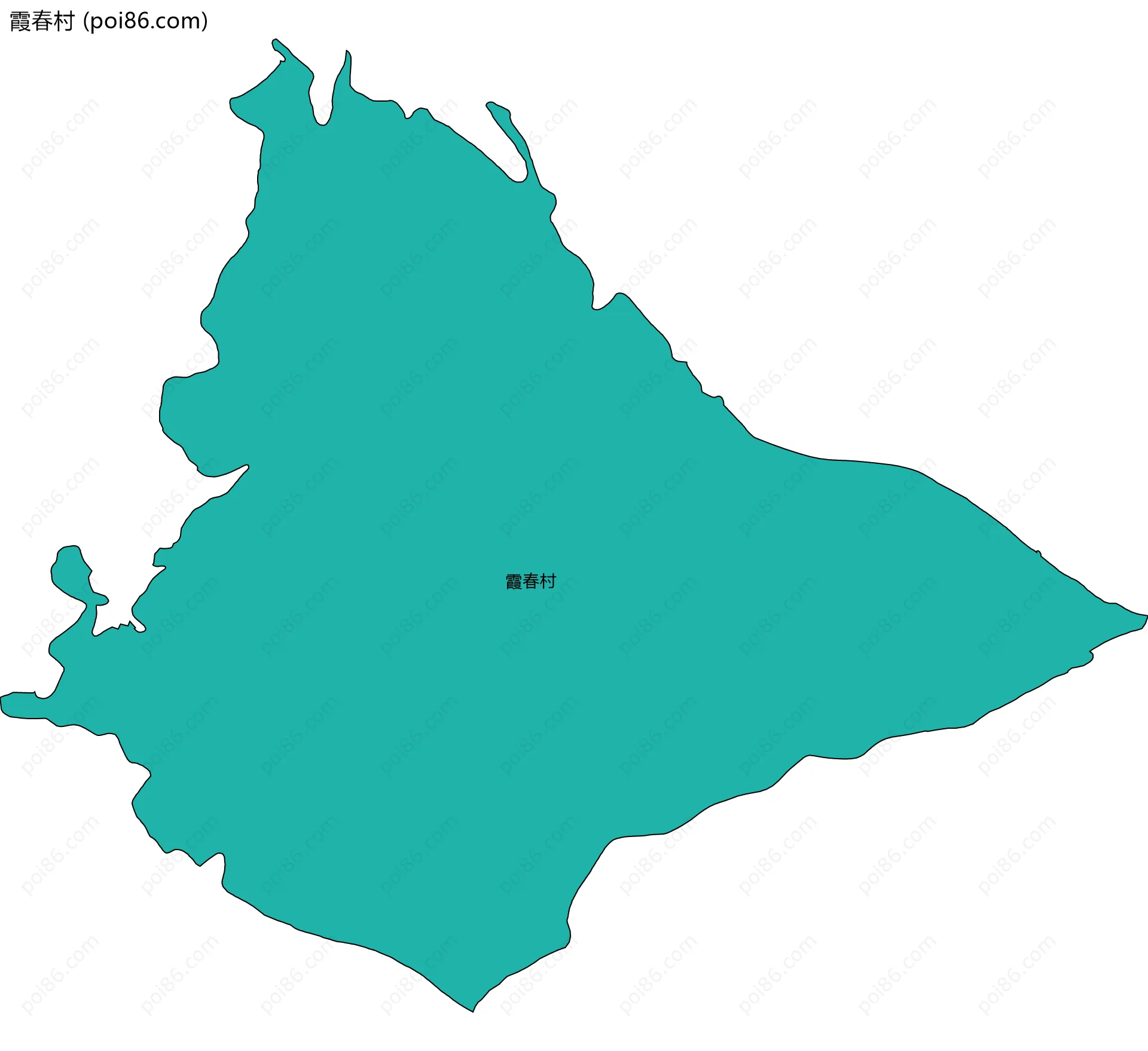 霞春村边界地图