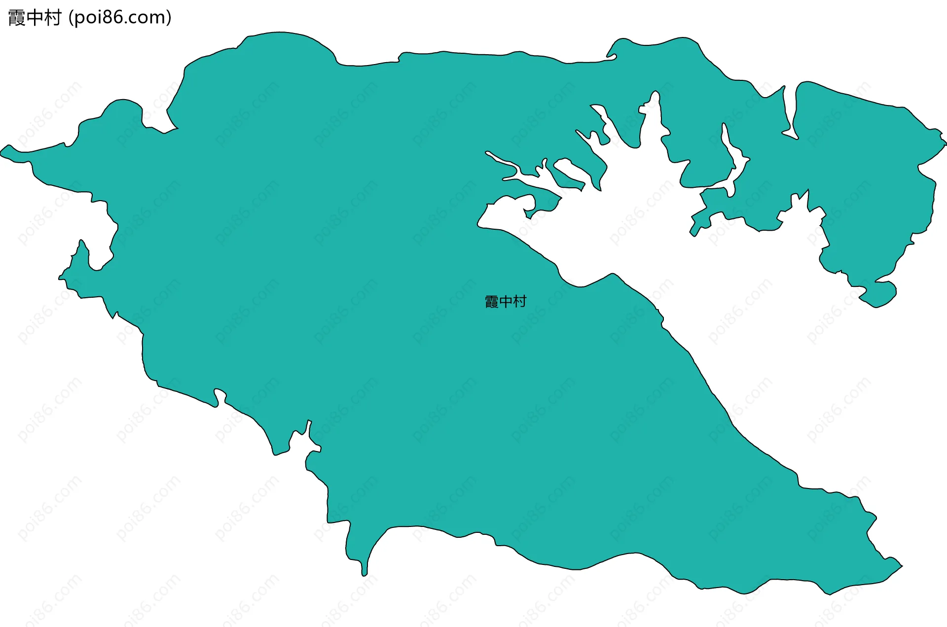 霞中村边界地图