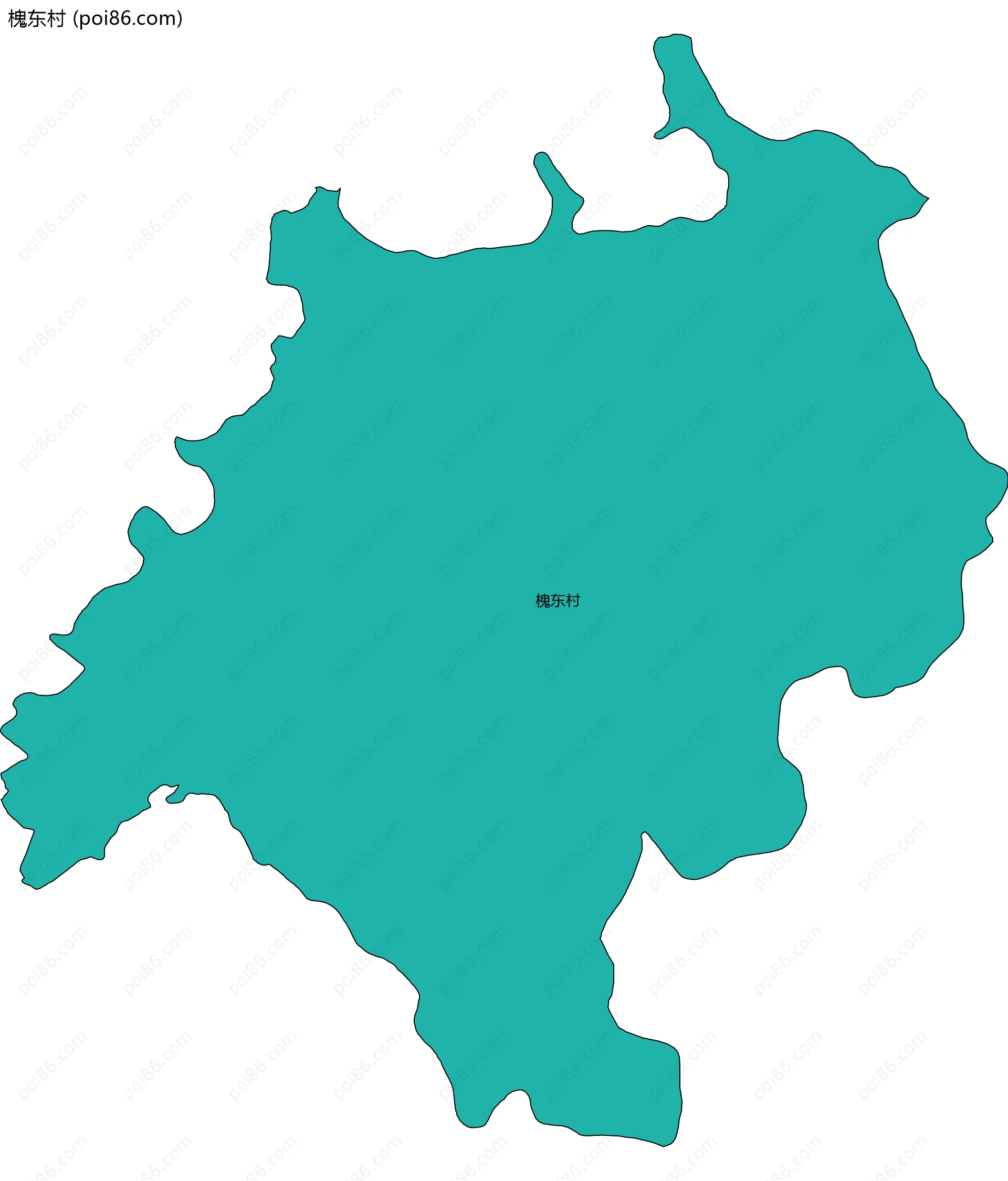 槐东村边界地图